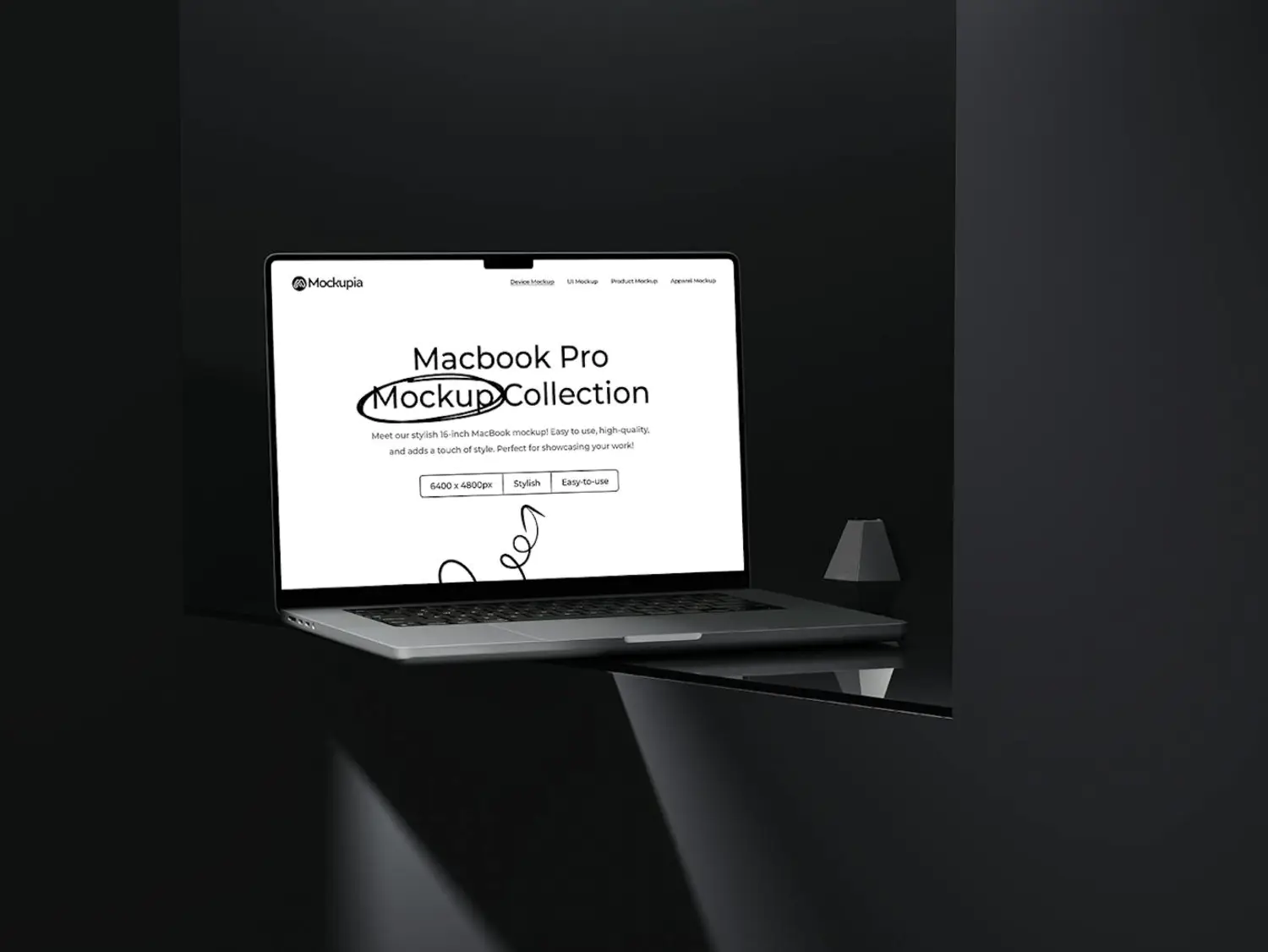5613 深色 Macbook Pro 电脑样机素材