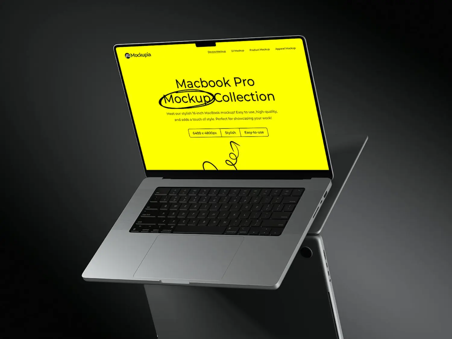 5613 深色 Macbook Pro 电脑样机素材