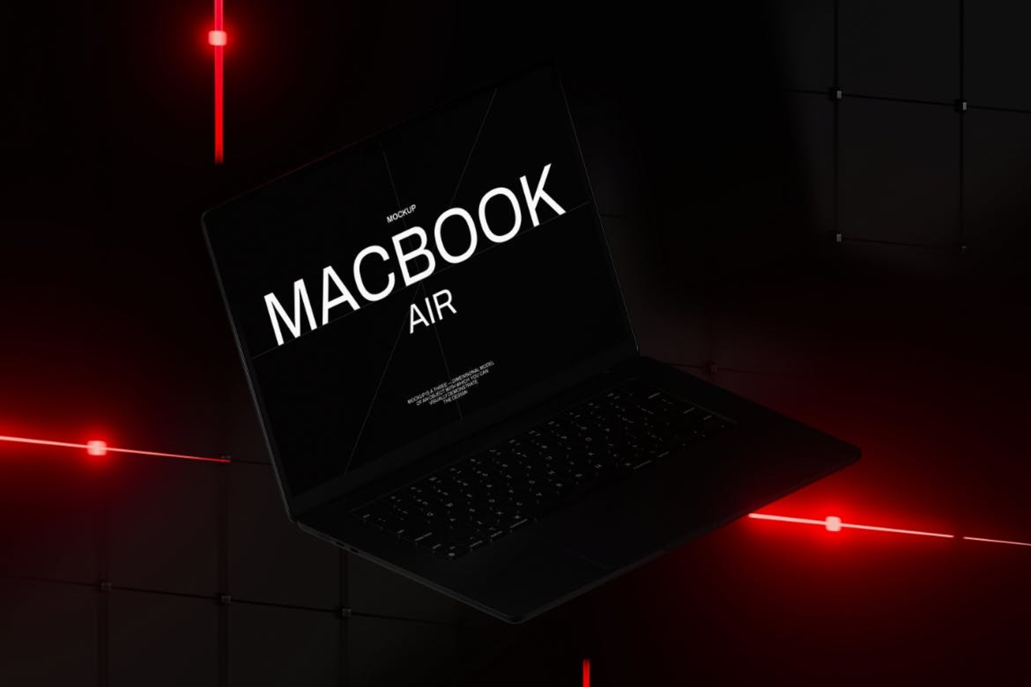 5622 MacBook Air 电脑模板样机组织图层高分辨率