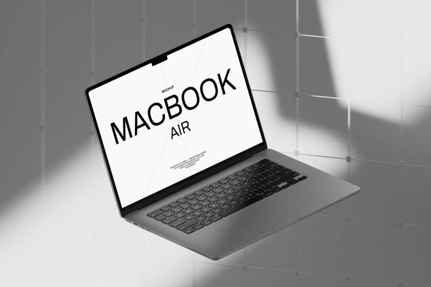 5622 MacBook Air 电脑模板样机组织图层高分辨率