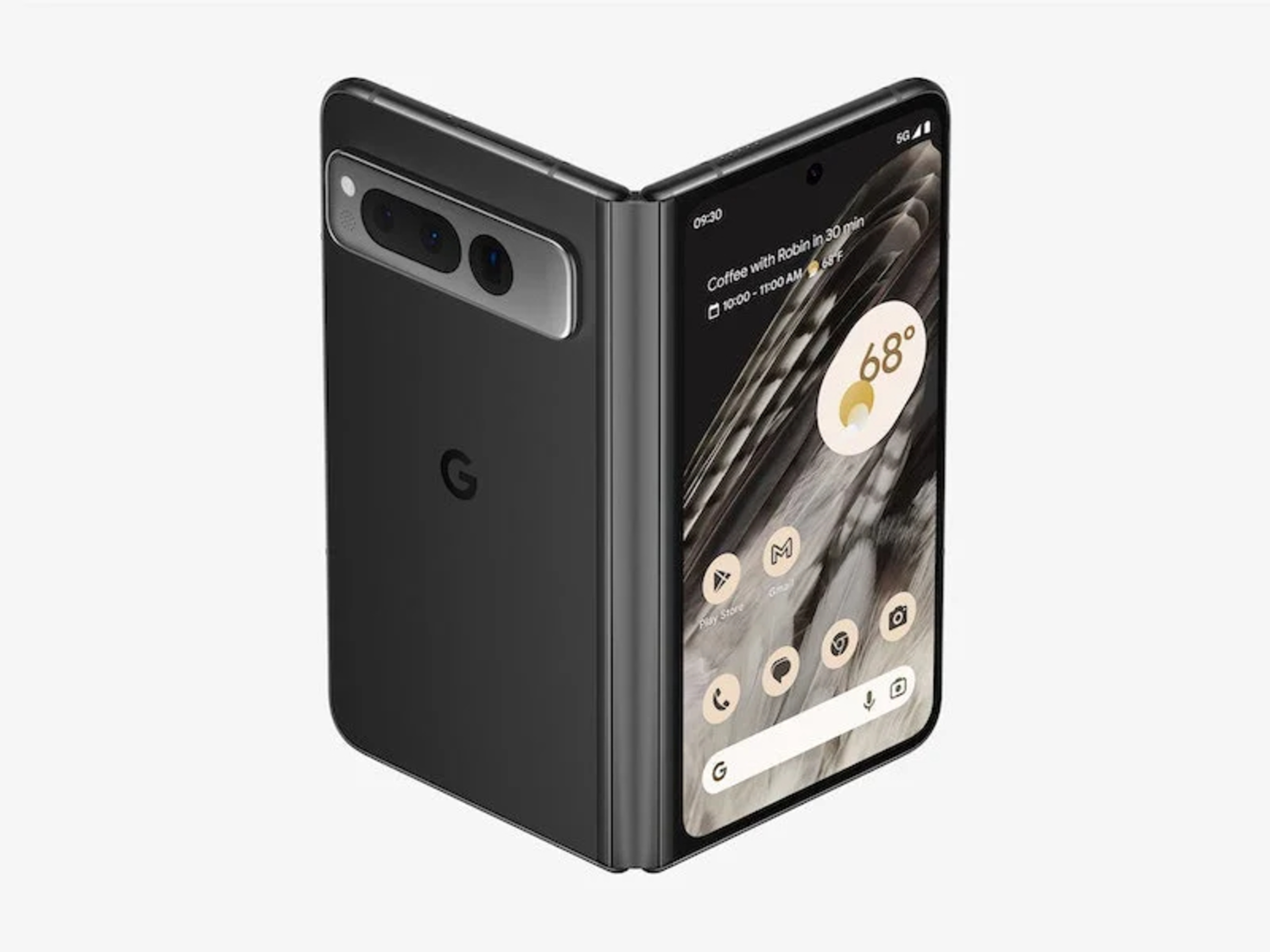 5637 Google Pixel Fold谷歌折叠屏手机psd样机素材