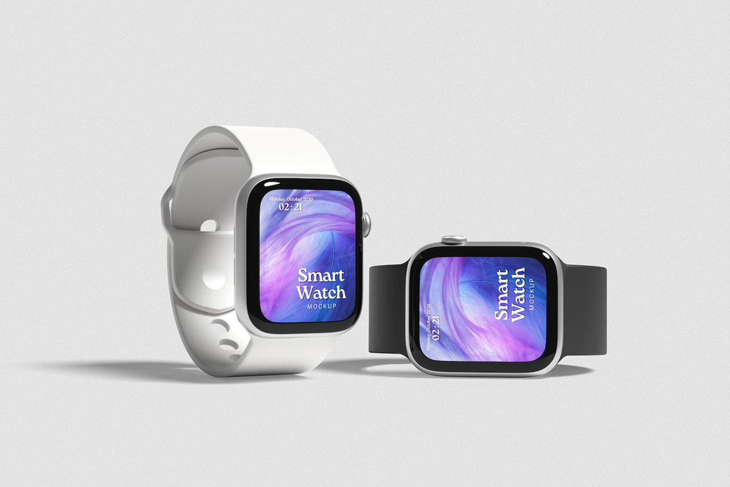 5652 6个不同角度智能手表Apple Watch样机PSD素材包