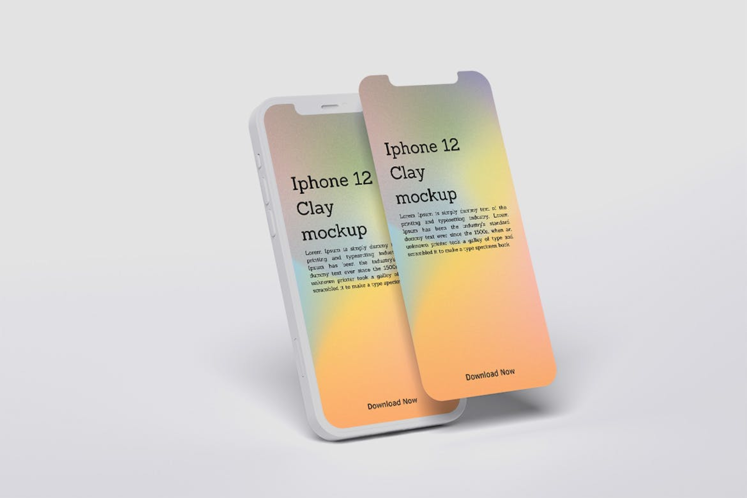 5661 Iphone 手机粘土屏幕样机——Iphone Clay Screen Mockup