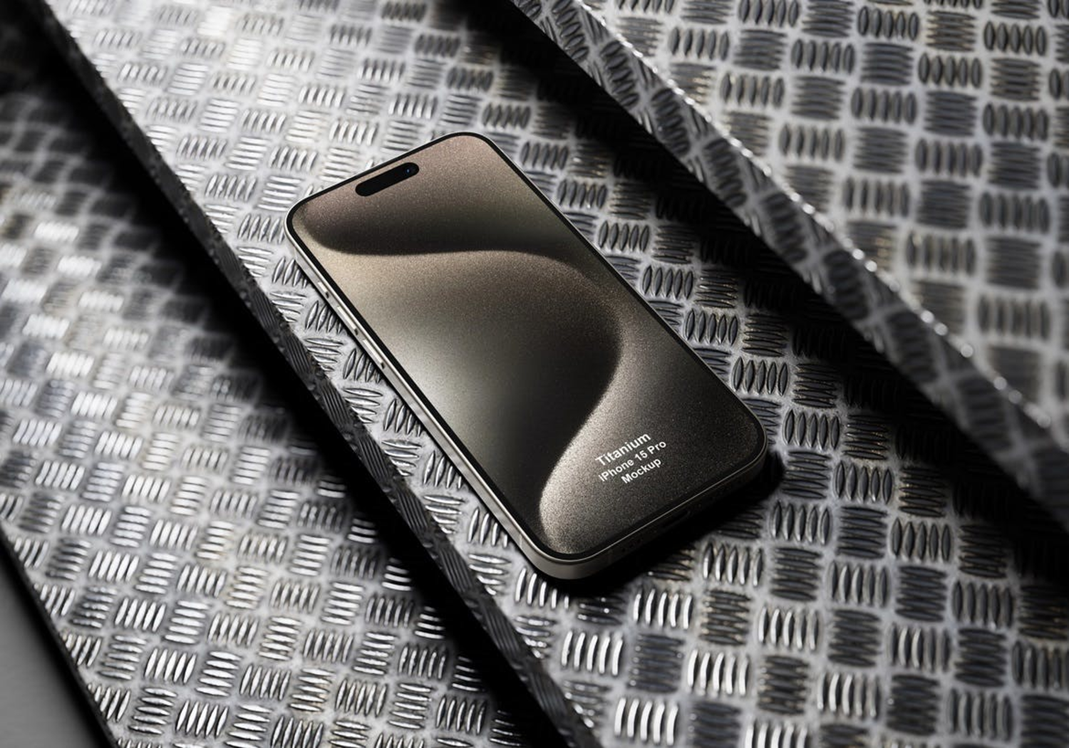 5670 iPhone 15 Pro 钛金属手机样机模型- with Titanium Mockup