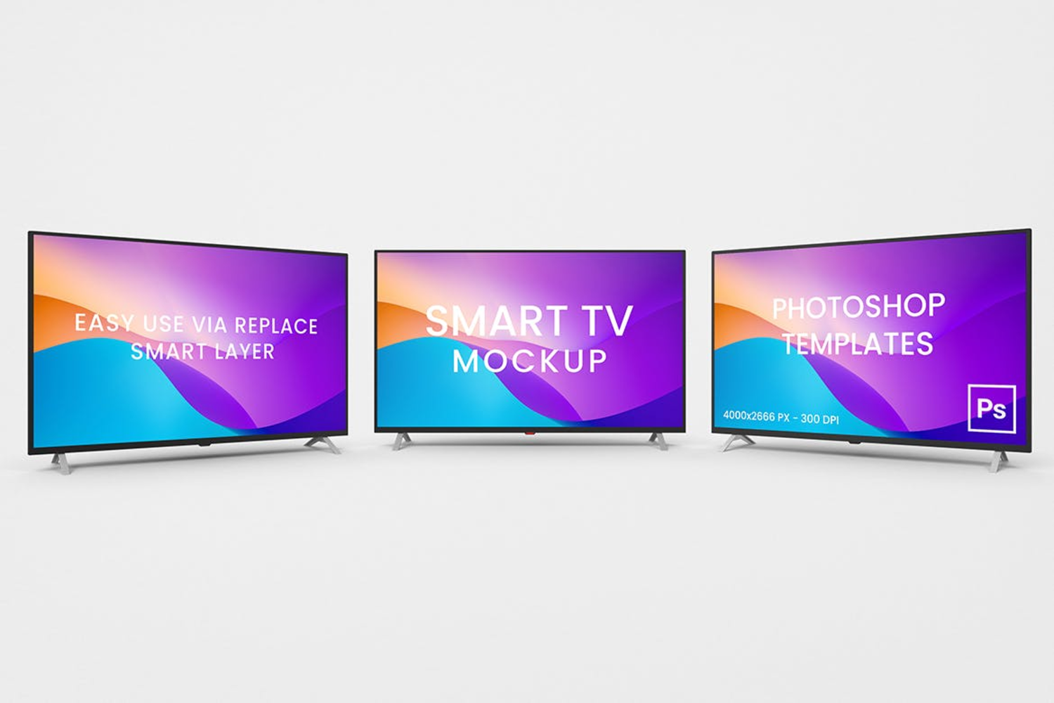 5673 智能电视样机模型-Smart Tv Mockups