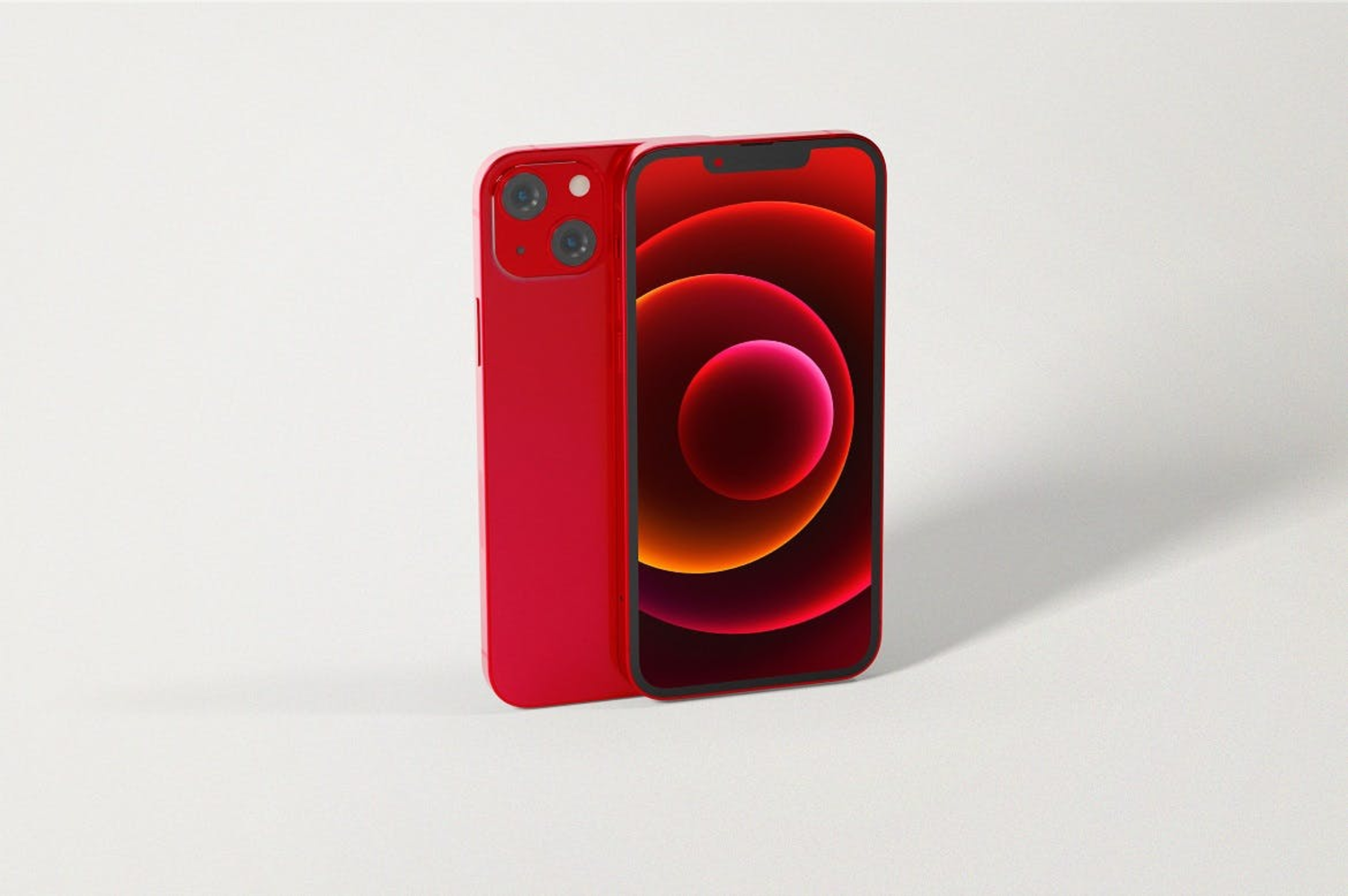 5699 红色iPhone 13手机模型样机