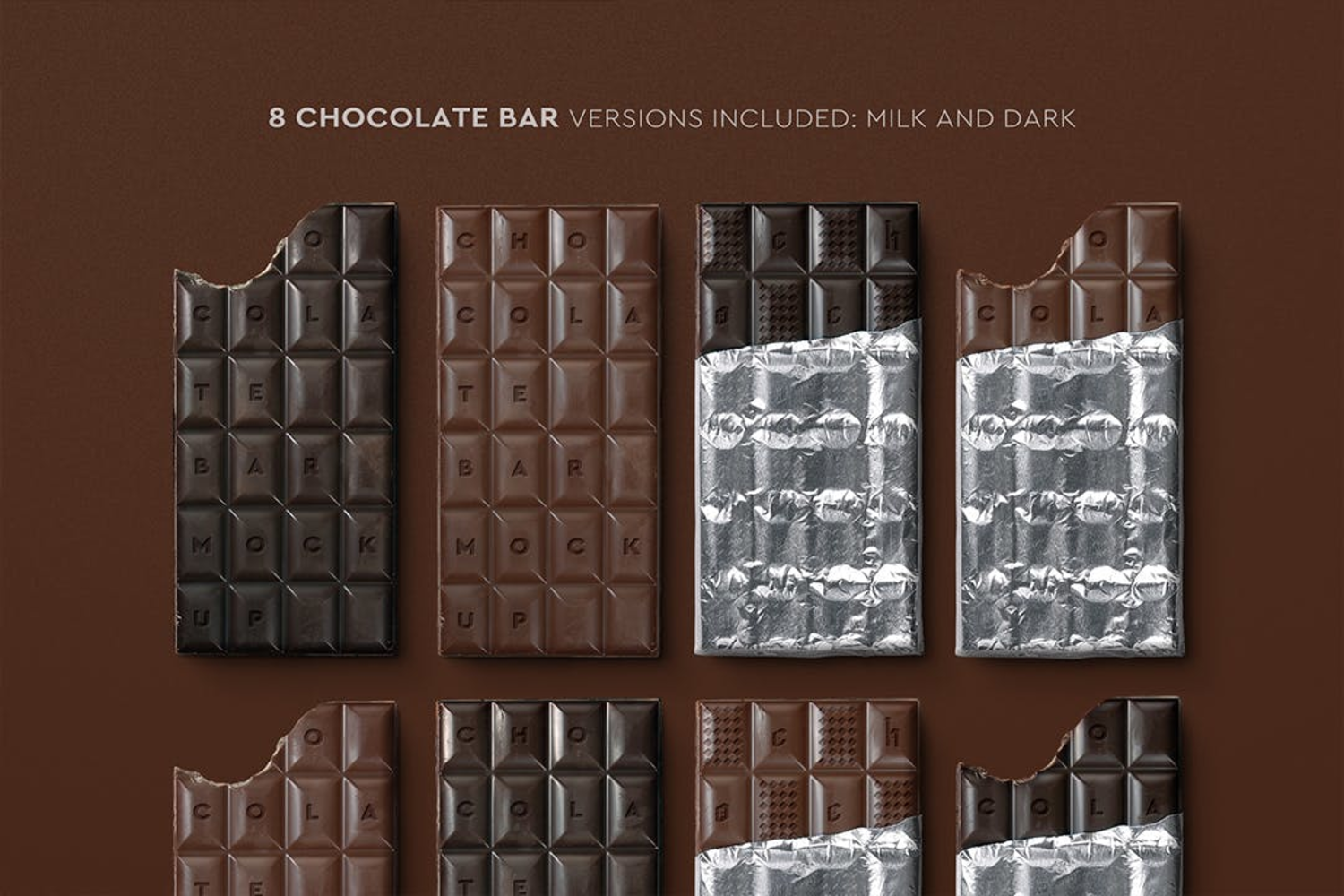 5711 巧克力棒样机包装-Chocolate-Bar-Mockup-Packaging