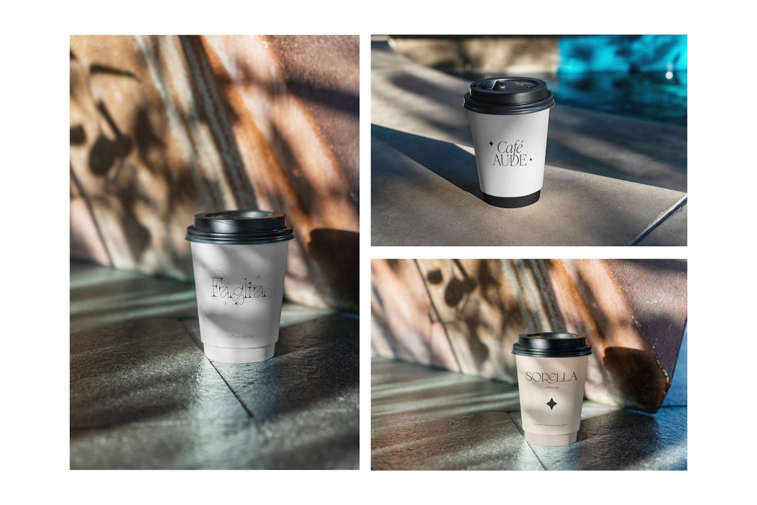 5729 21个效果真实的咖啡杯包装设计PSD样机素材包
