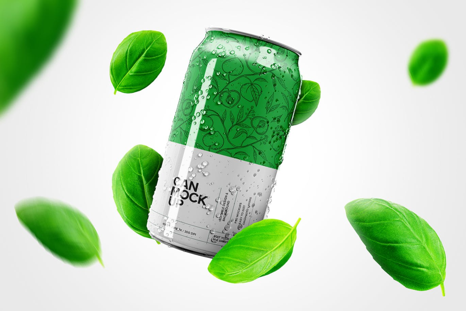 5730 效果逼真的汽水饮料啤酒易拉罐包装PSD样机模型