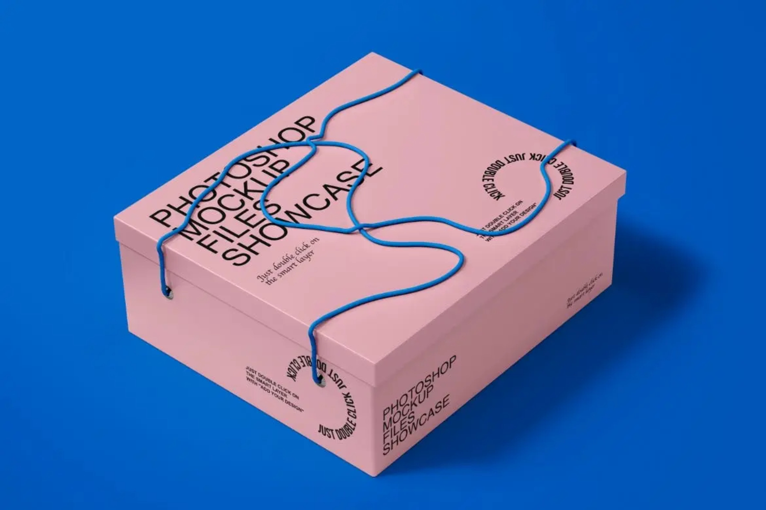 5733 绳子吊着的纸盒鞋盒包装设计PSD样机素材
