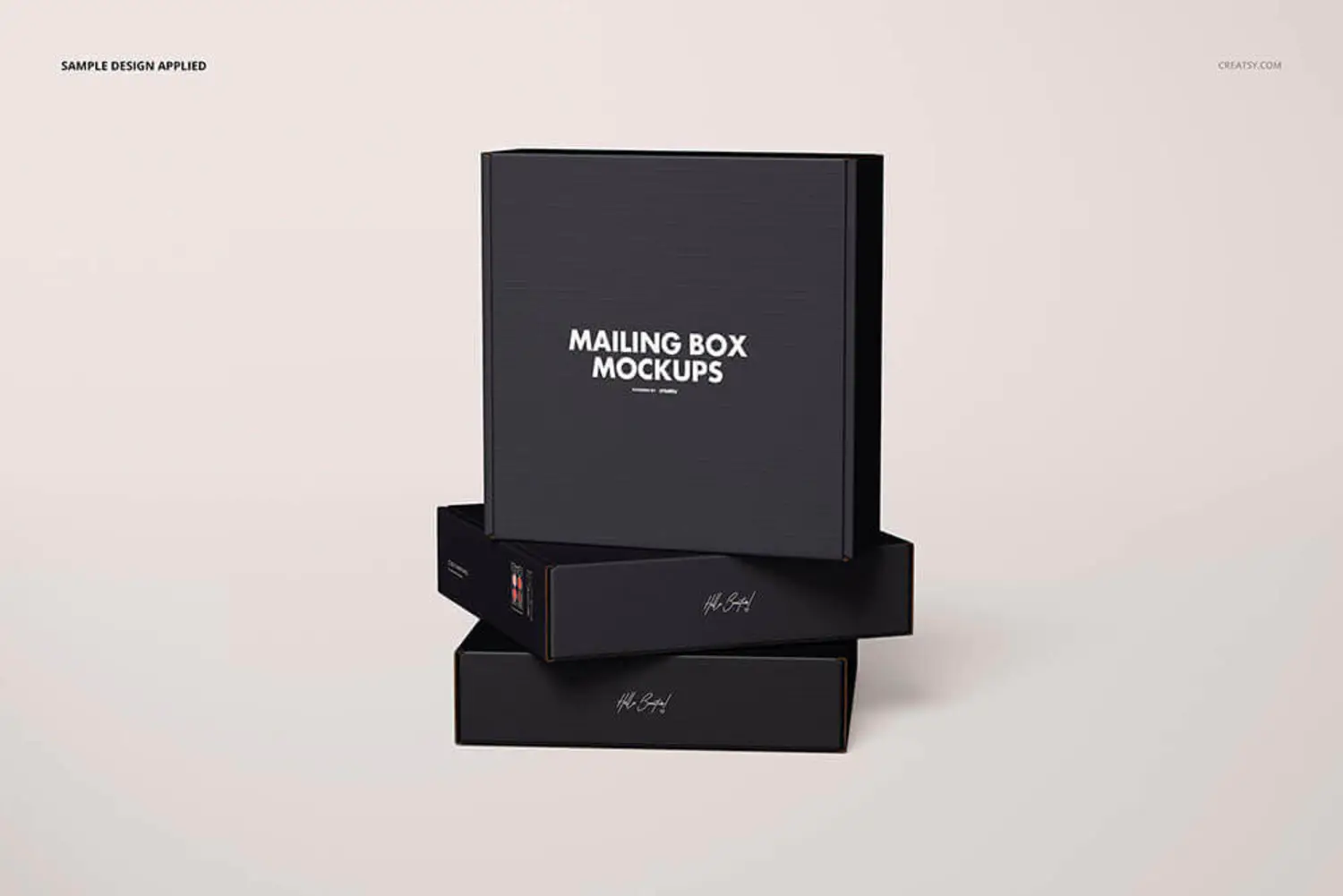 5739 一组硬纸箱礼品盒包装设计PSD样机素材