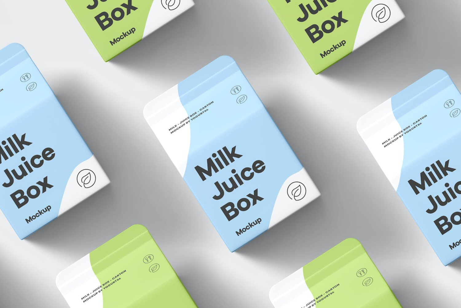 5764 牛奶果汁盒包装设计样机