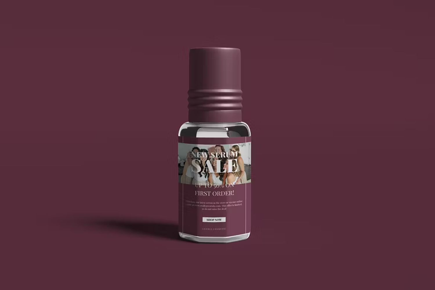 5807 时尚化妆品皮肤补水油精华素展示平面设计样机-Cosmetic serum oil Mockups