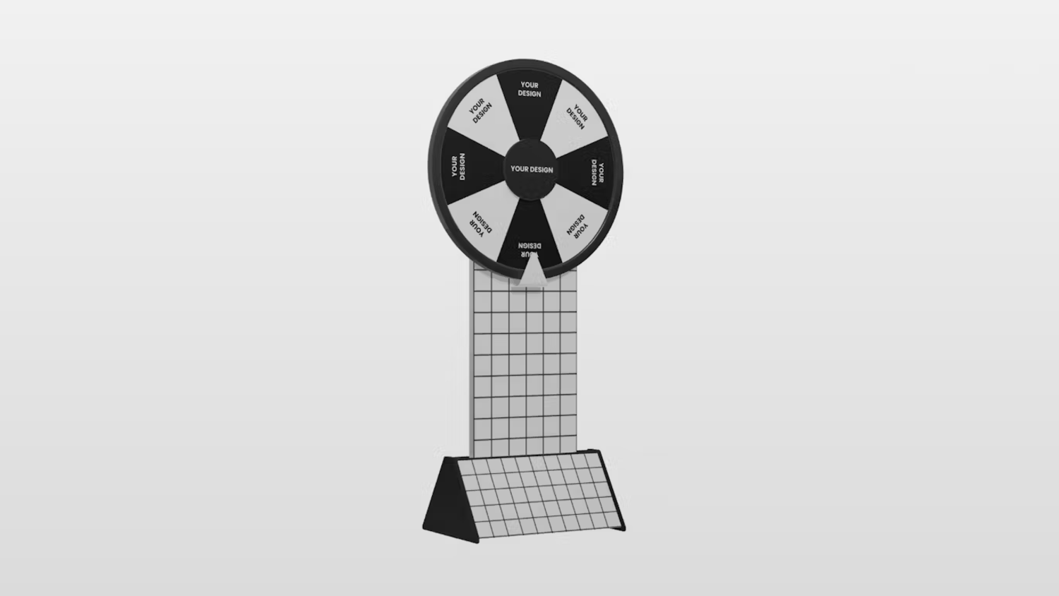 5824 逼真旋转模型展示支架样机-Wheel Spinner Stand Mockup