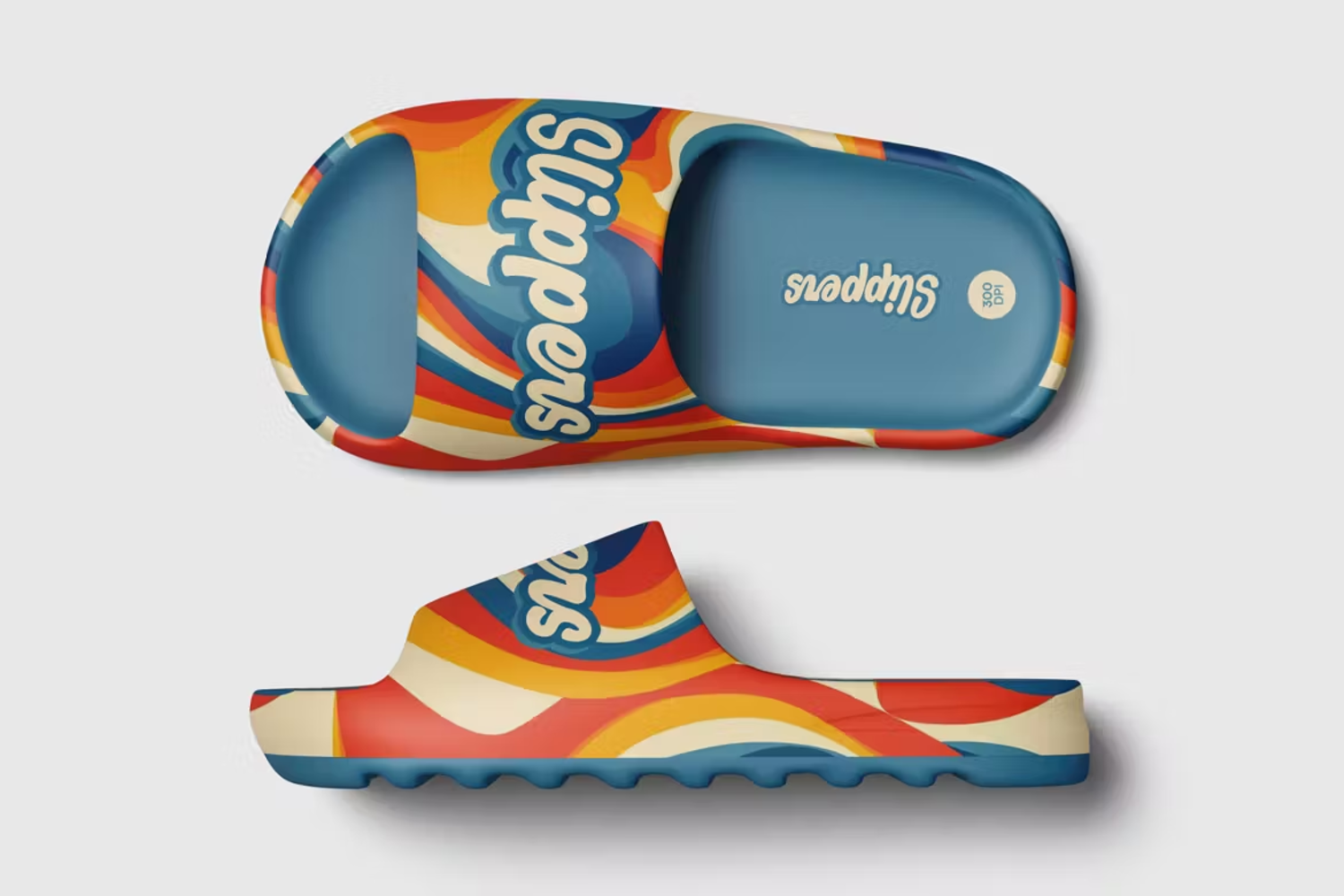 5832 时尚舒适拖鞋模型样机-Slippers Mockup