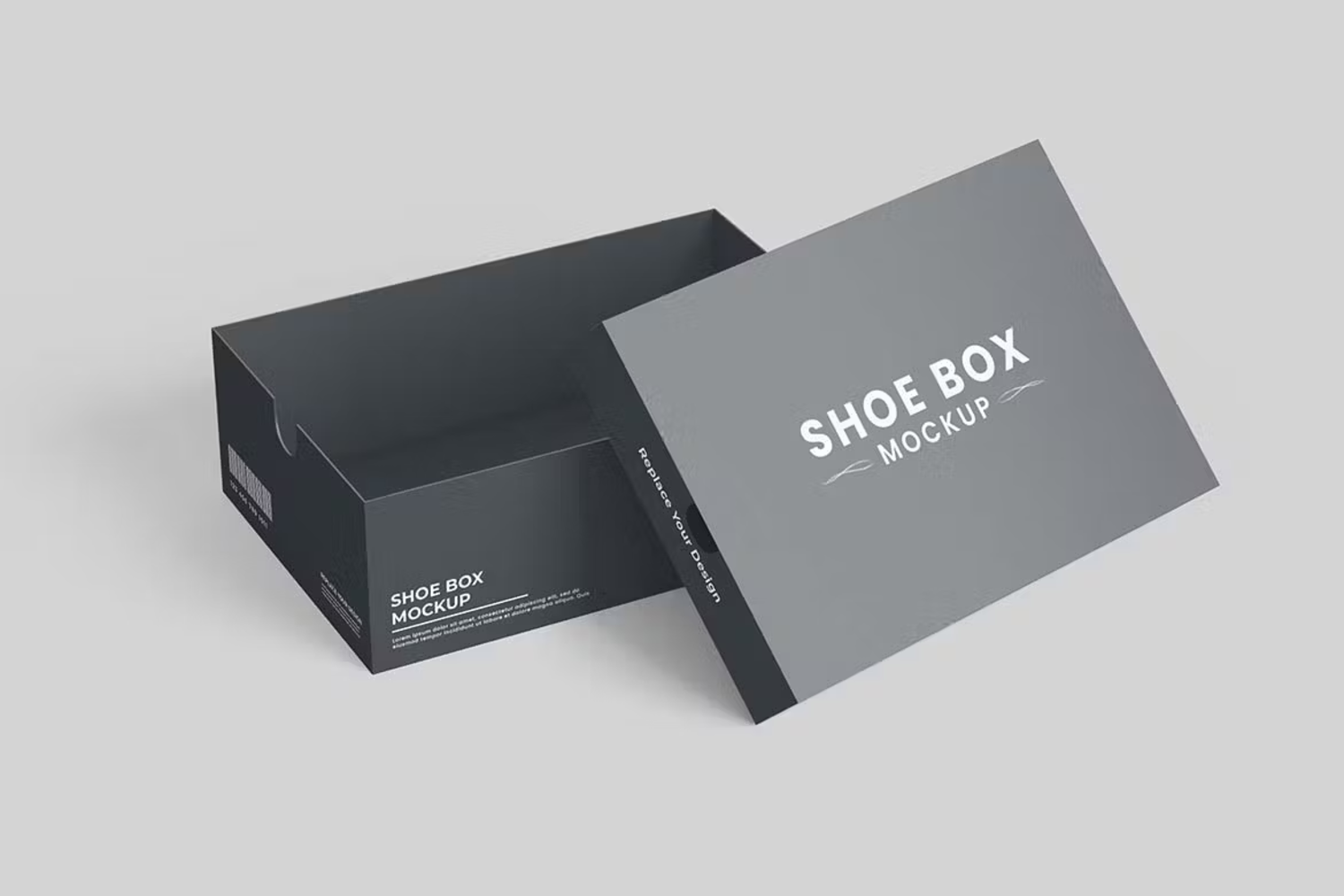 5846 鞋盒模型设计展示PSD样机-Shoe Box Mock Up