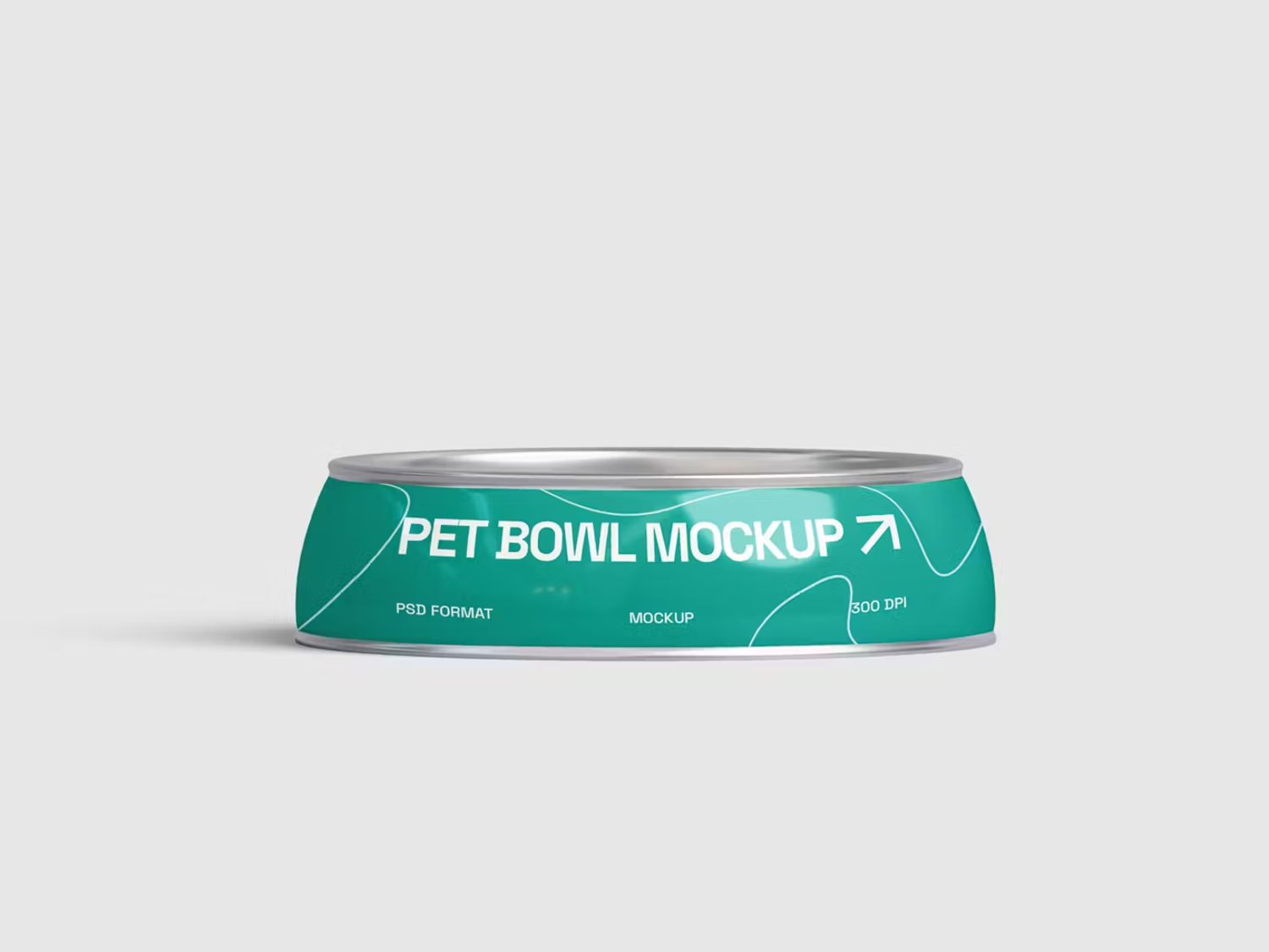 5847 高质量宠物食品碗模型样机-Pet Food Bowl Mockup