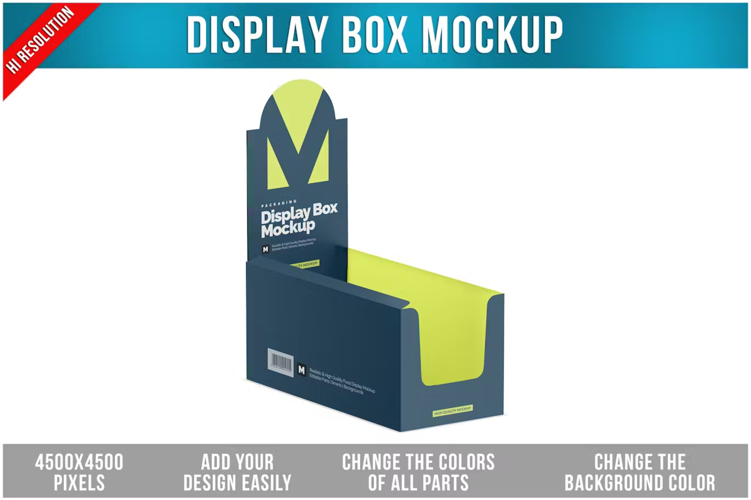 5858 创意展示盒模型样机-Display Box Mockup
