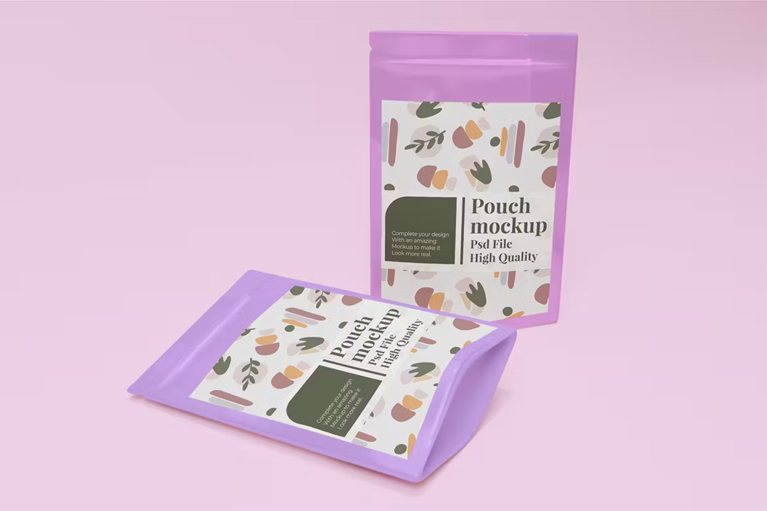 5861 简约食品包装袋展示PSD样机模板-Food packaging mockup
