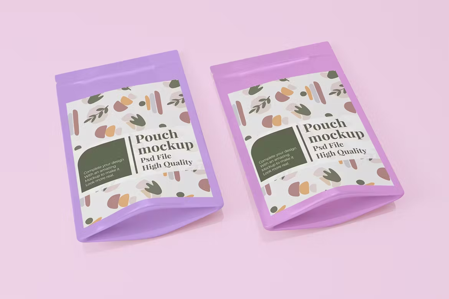 5861 简约食品包装袋展示PSD样机模板-Food packaging mockup