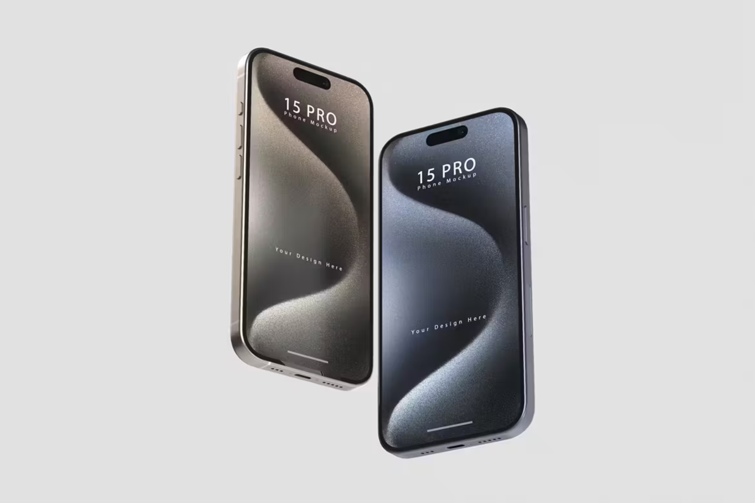 5864 智能苹果15 Pro手机PS模板展示样机-iPhone 15 Pro Mockup