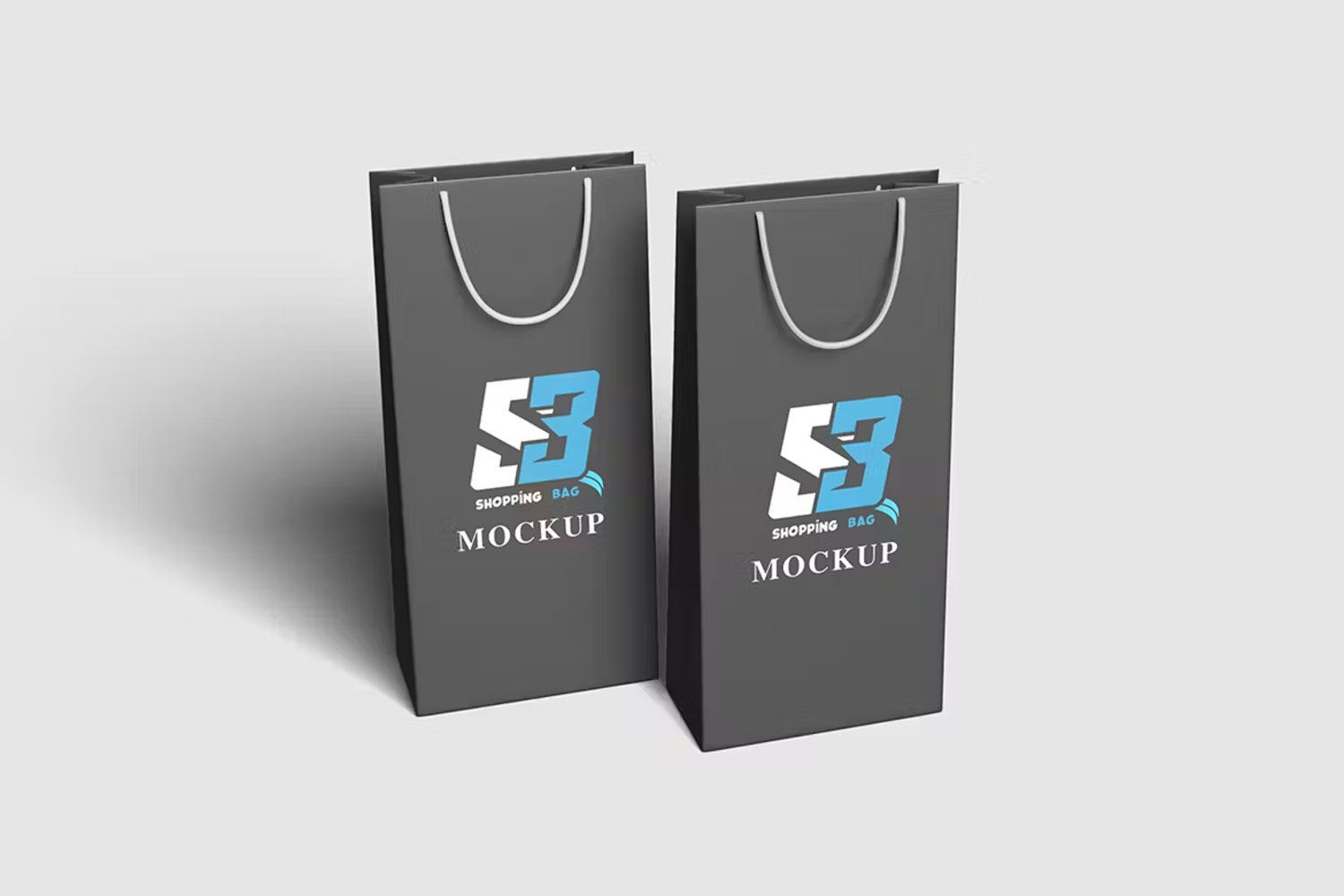 5866 时尚风格购物袋模型展示设计样机-Shopping bag mockup