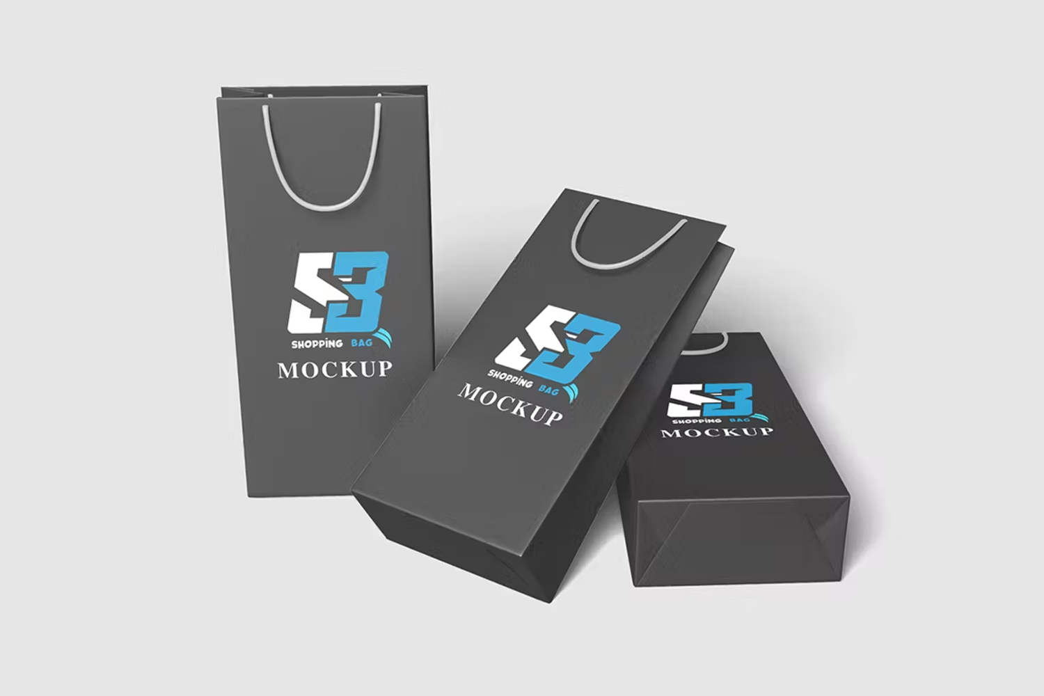 5866 时尚风格购物袋模型展示设计样机-Shopping bag mockup