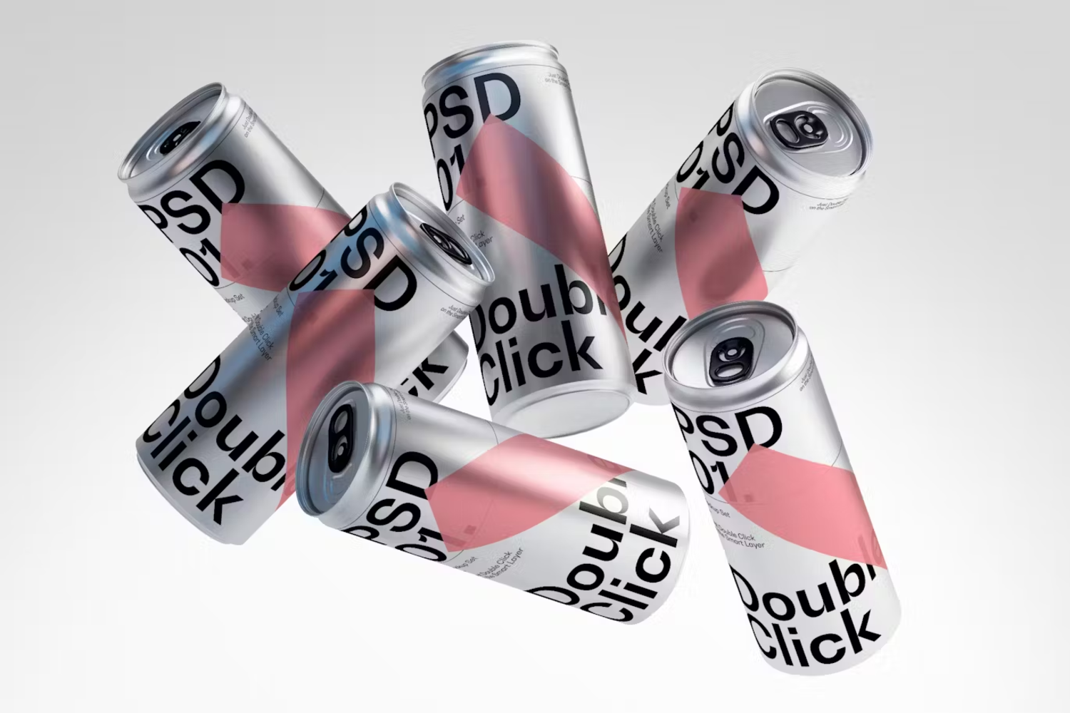 5869 高清模拟罐头PSD样机-Soda Can Mockup