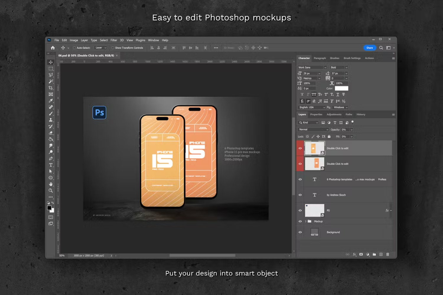 5873 苹果手机15 Pro Max模型样机-iPhone 15 Pro Max Mockup