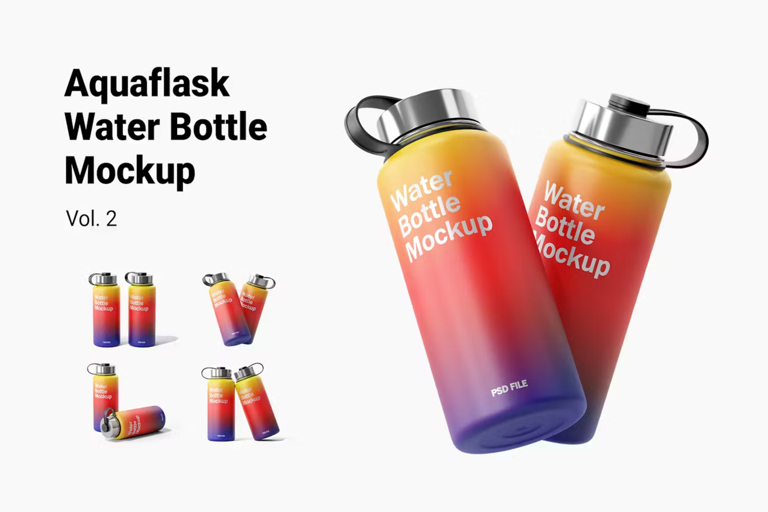 5875 高清水瓶模型样机-Aquaflask Water Bottle Mockup Vol.2