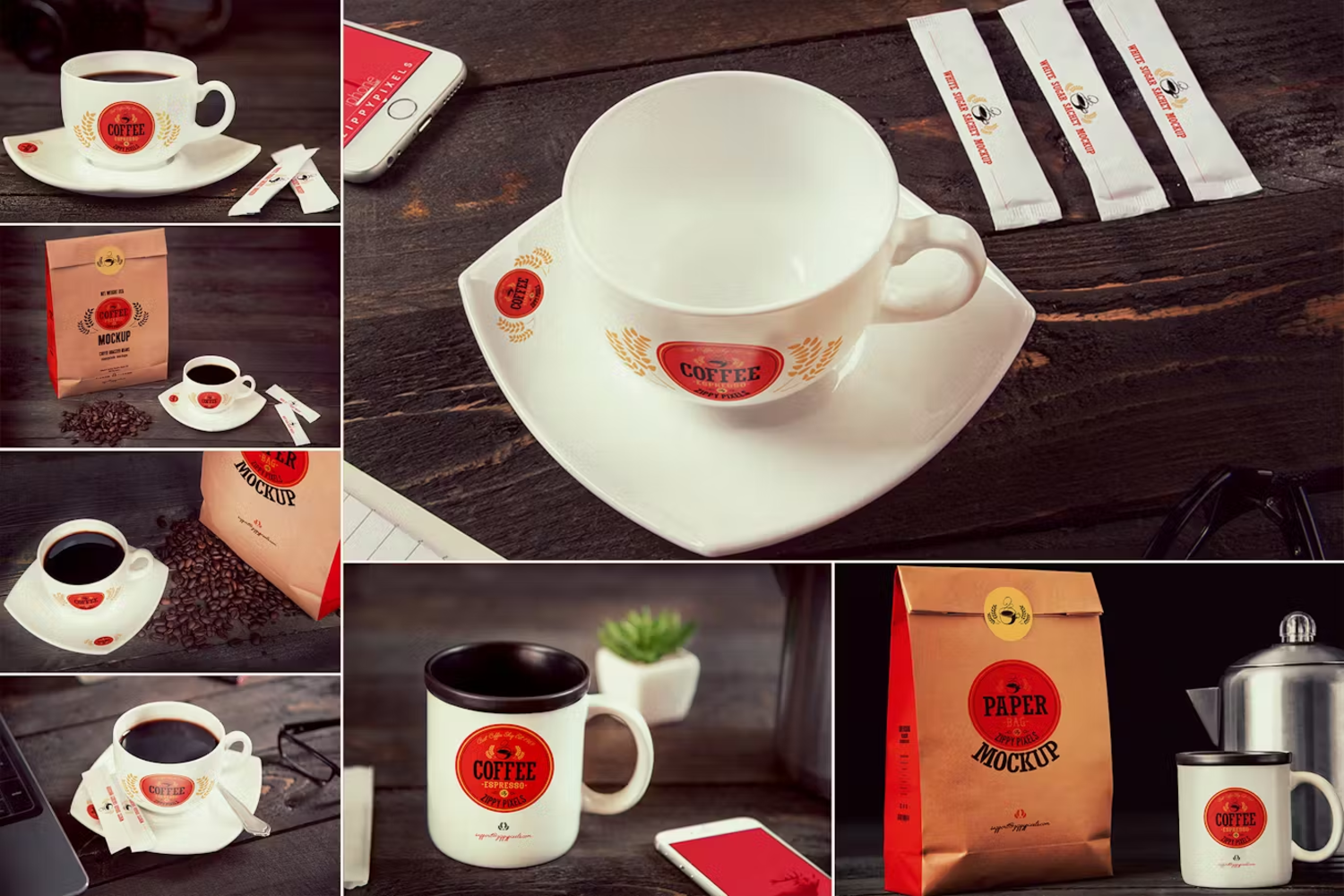 5892 创意咖啡品牌设计模型样机-Coffee Branding Mockups