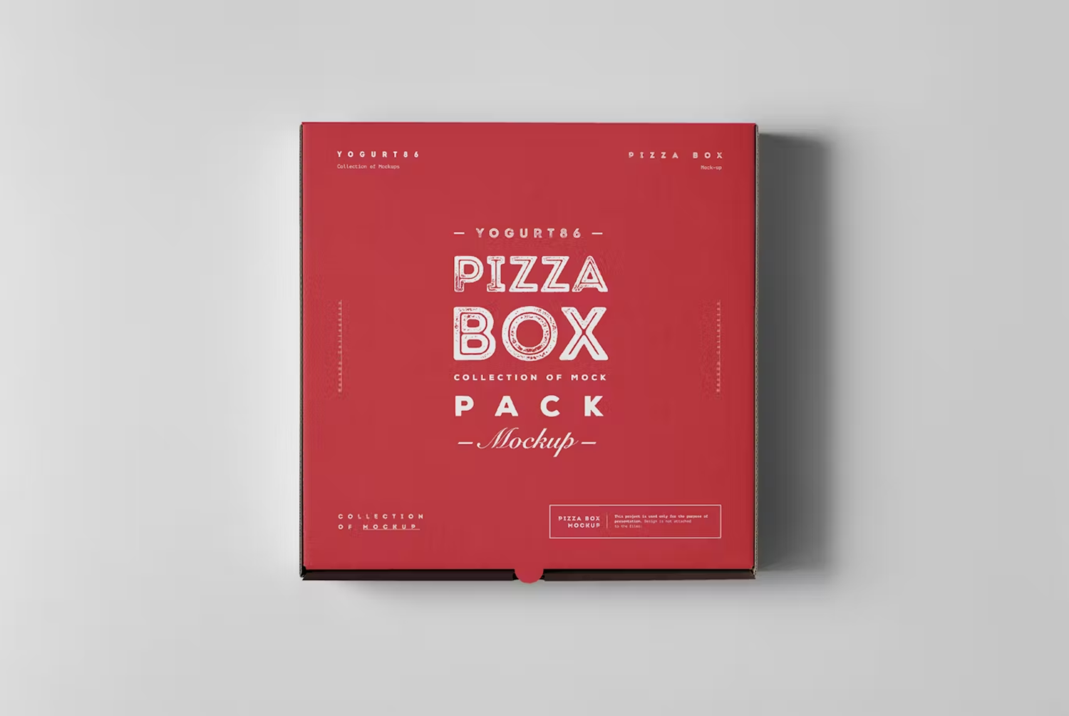 5894 高级效果披萨盒模型样机-Pizza Box Mock-up