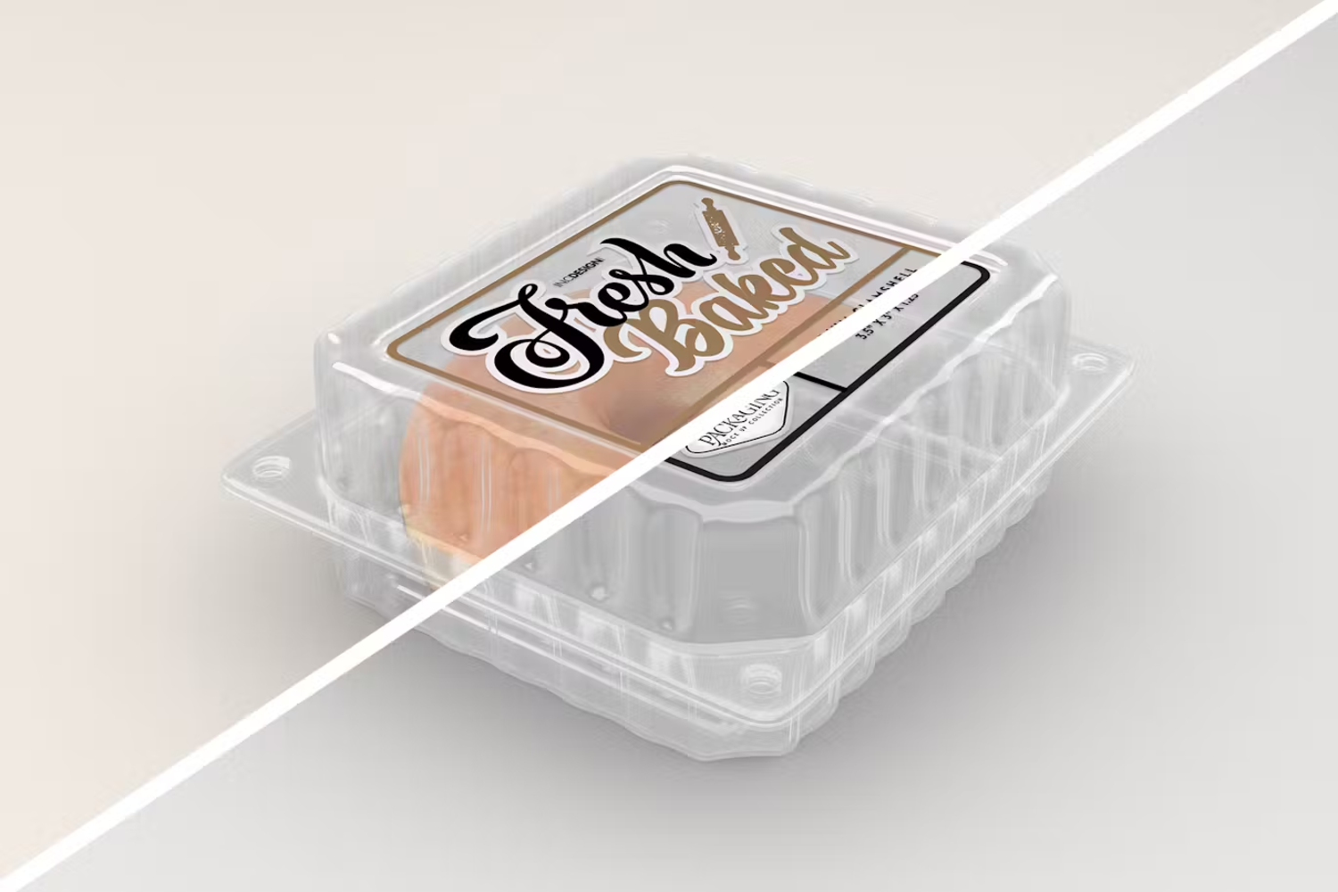 5898 精致设计透明包装盒模型PSD样机-Clear Clamshell Containers Fresh Packaging Mockups
