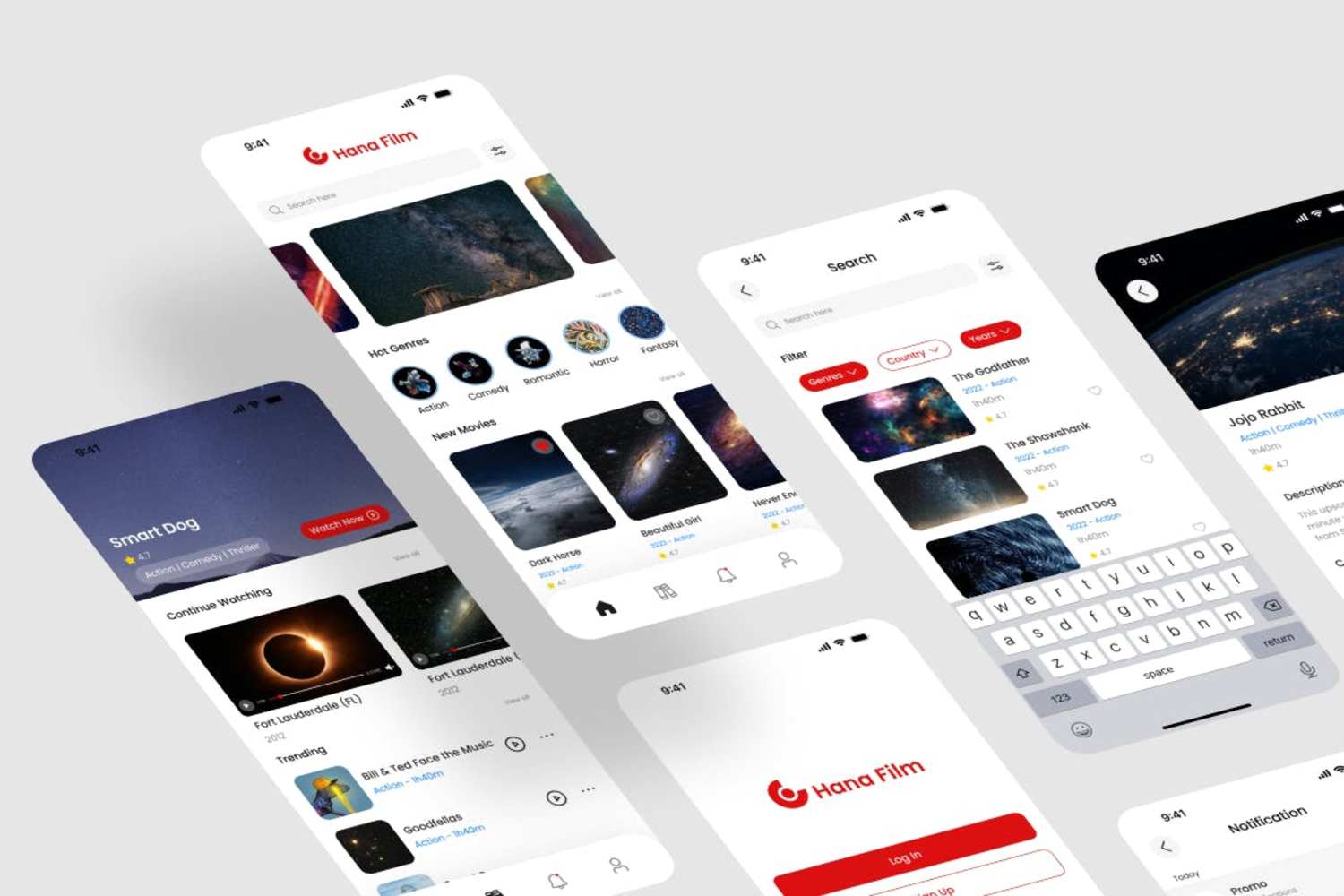 5937 手机电影应用 App UI Kit