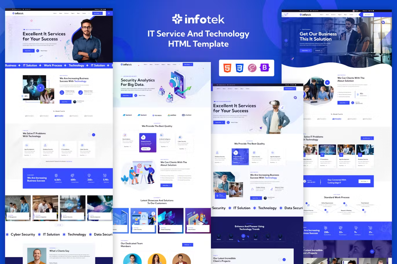 5944 高级IT服务与技术HTML电脑模板-Infotek – IT Service & Technology HTML Template