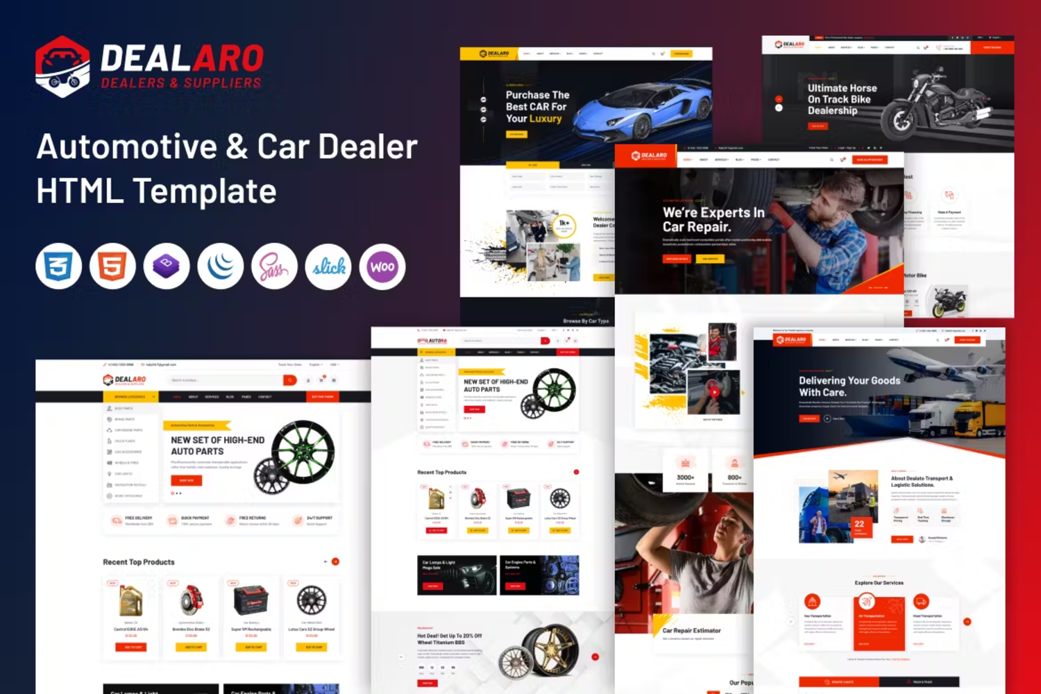5964 汽车经销商HTML电脑模板-Dealaro – Automotive & Car Dealer HTML Template