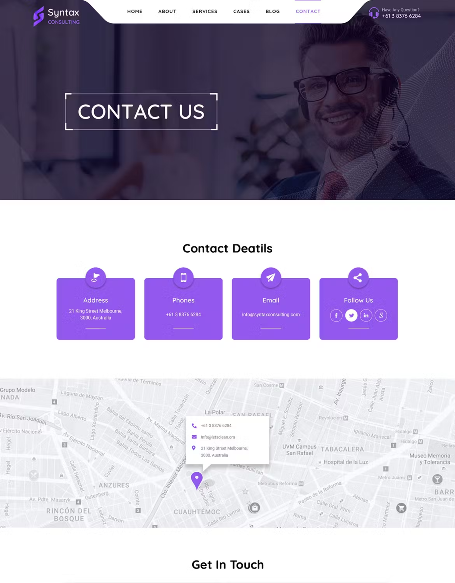 5967 综合性商务顾问咨询电脑网页模板-Syntax  Consulting Services HTML Template