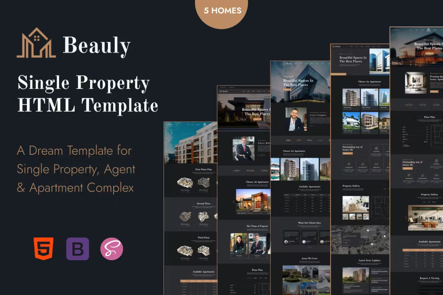 5970 Beauly单一物业HTML5电脑模板-Beauly – Single Property HTML Template