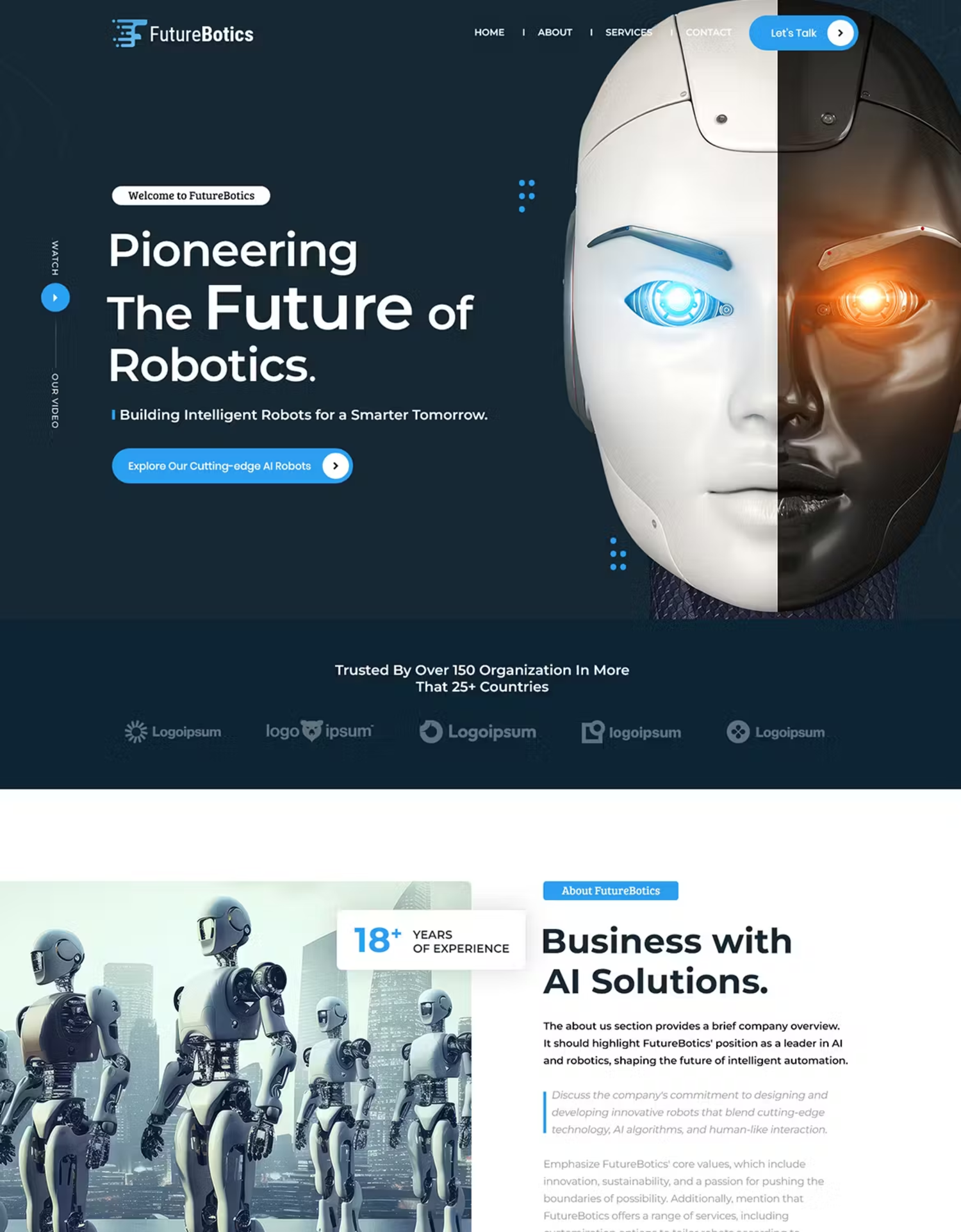 5971 未来人工智能与机器人技术结合的定制HTML电脑模板-Future AI  Robotics Multipurpose HTML Template