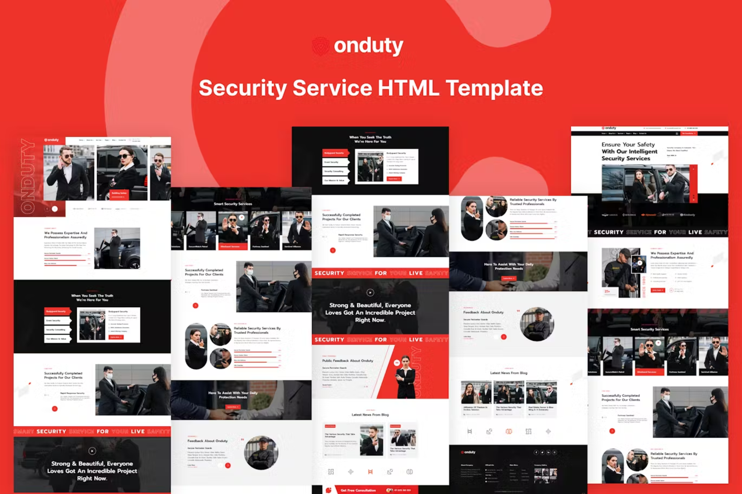 5972 专业保安公司电脑网站模板-Security Service HTML Template