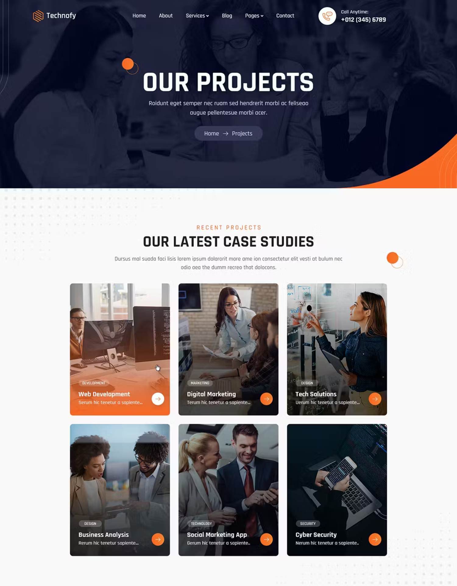 5975 高级定制IT服务与解决方案电脑网站模板-Technofy  IT Services & Solutions HTML Template