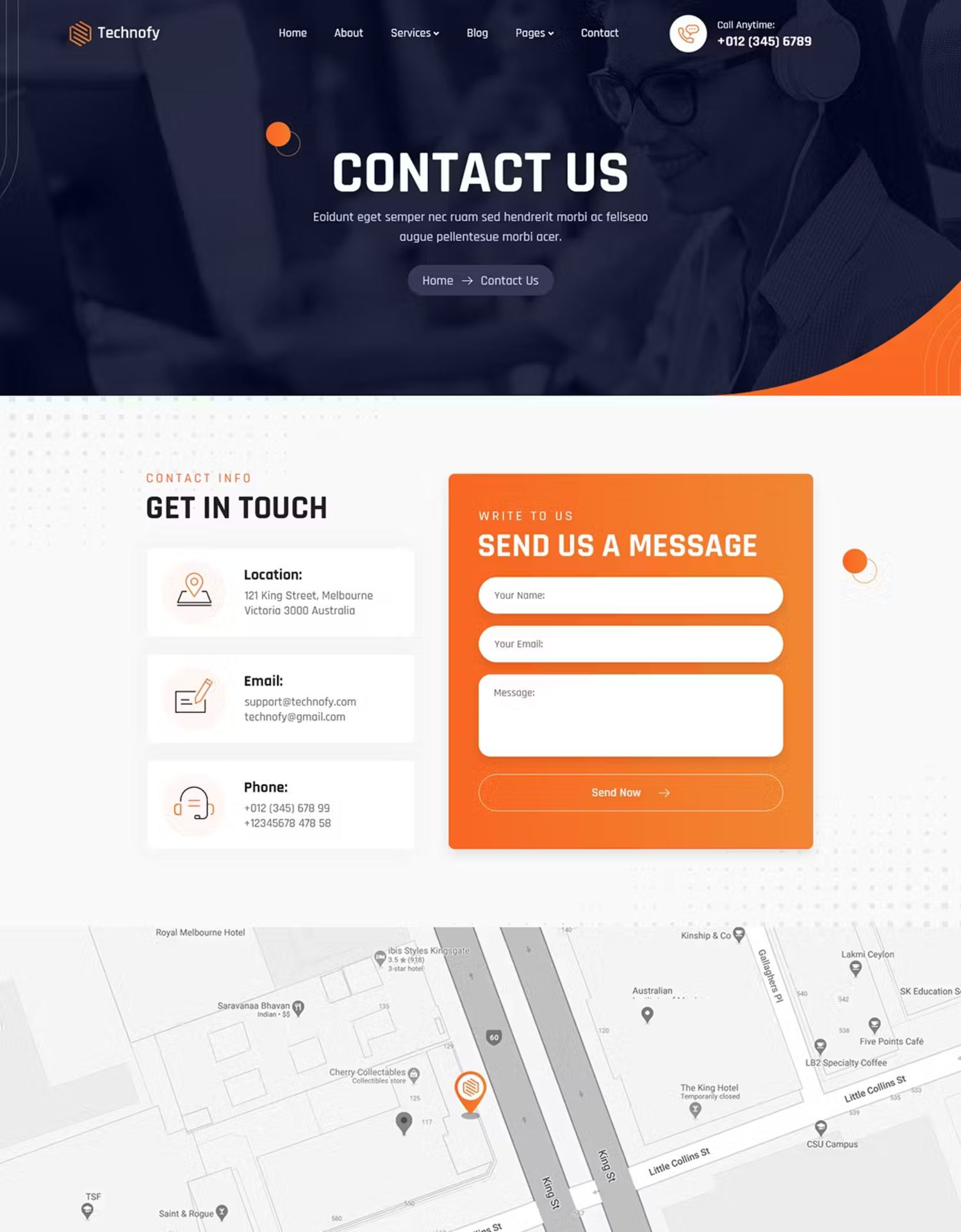 5975 高级定制IT服务与解决方案电脑网站模板-Technofy  IT Services & Solutions HTML Template