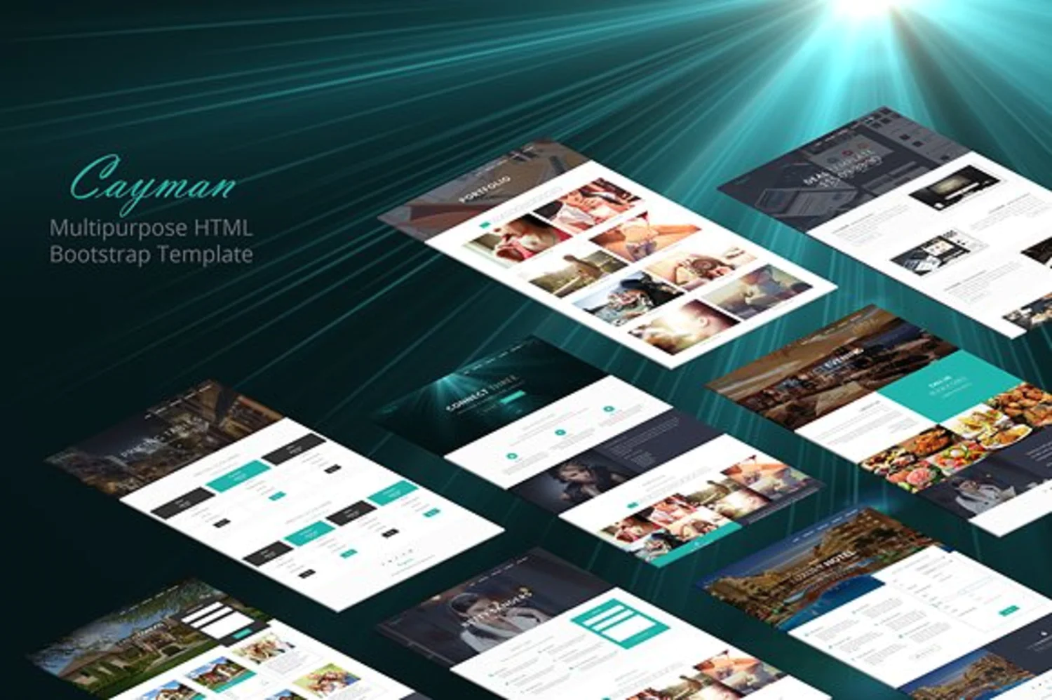 5988 电脑主题网站模板 Cayman – HTML Bootstrap Theme