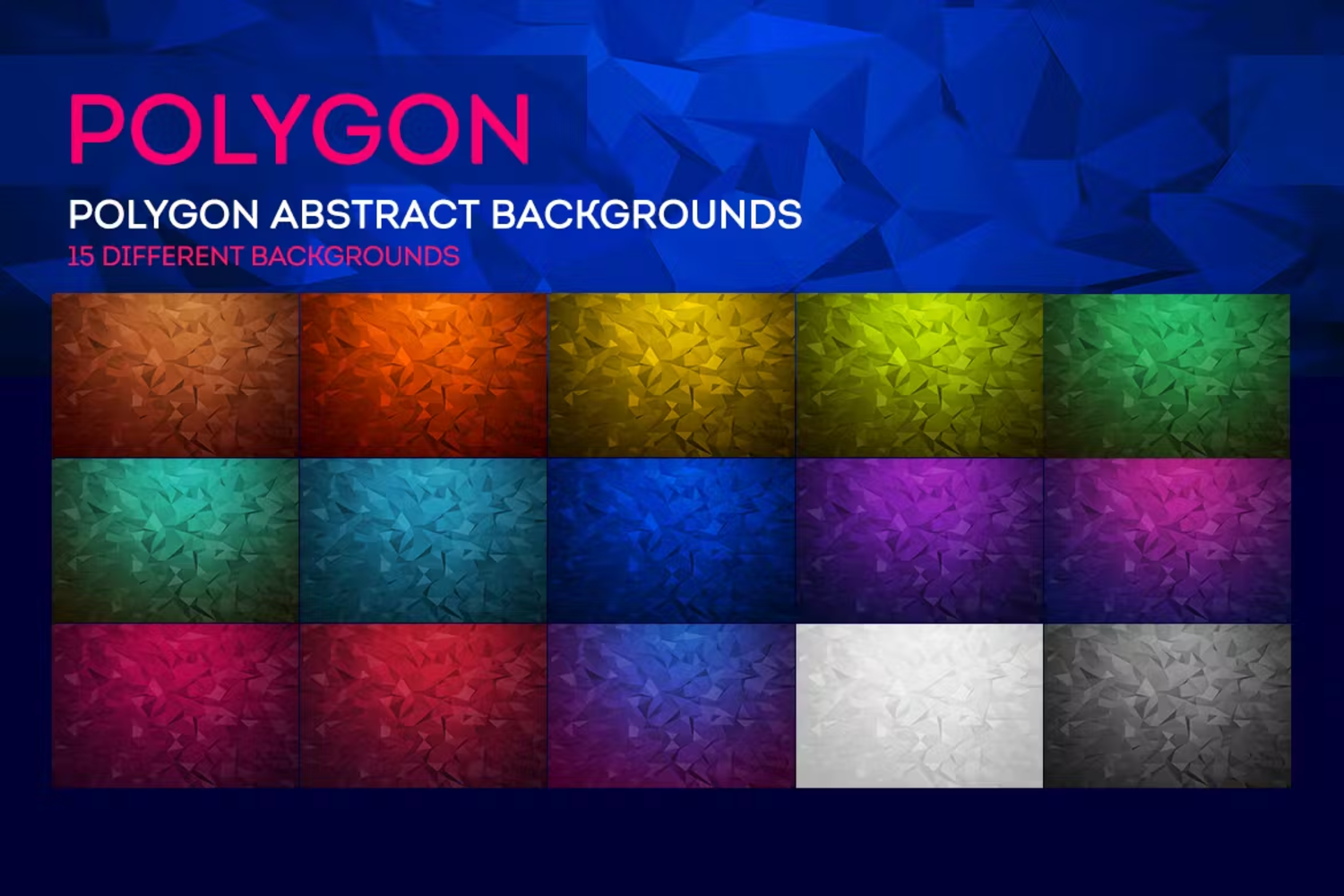 6021 可调色彩多边形展示背景-Polygon Backgrounds