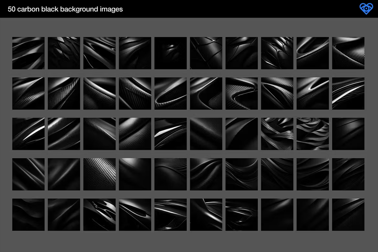 6050 50种黑白碳纹纹理背景素材-50 Black & White Carbon Textures
