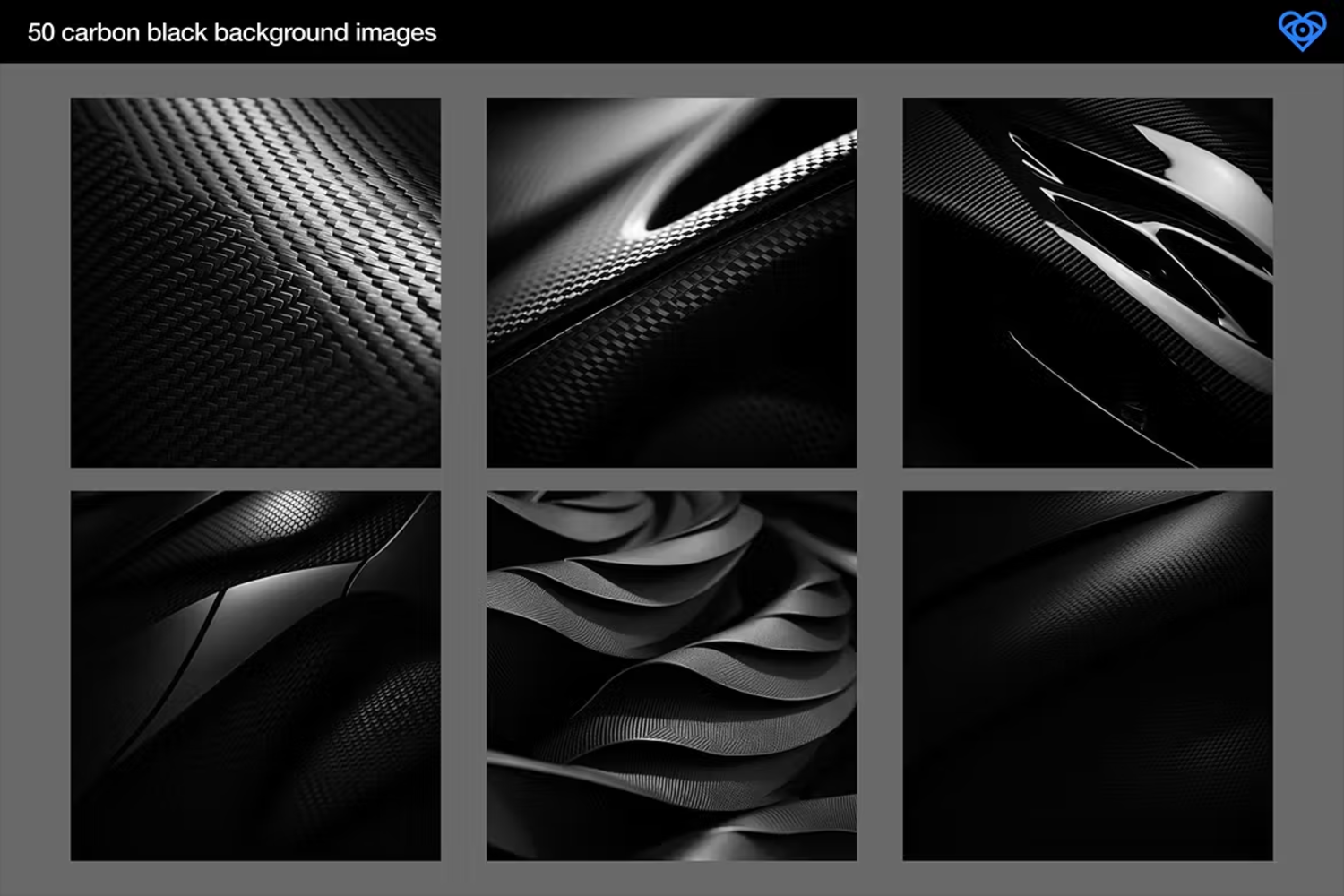 6050 50种黑白碳纹纹理背景素材-50 Black & White Carbon Textures