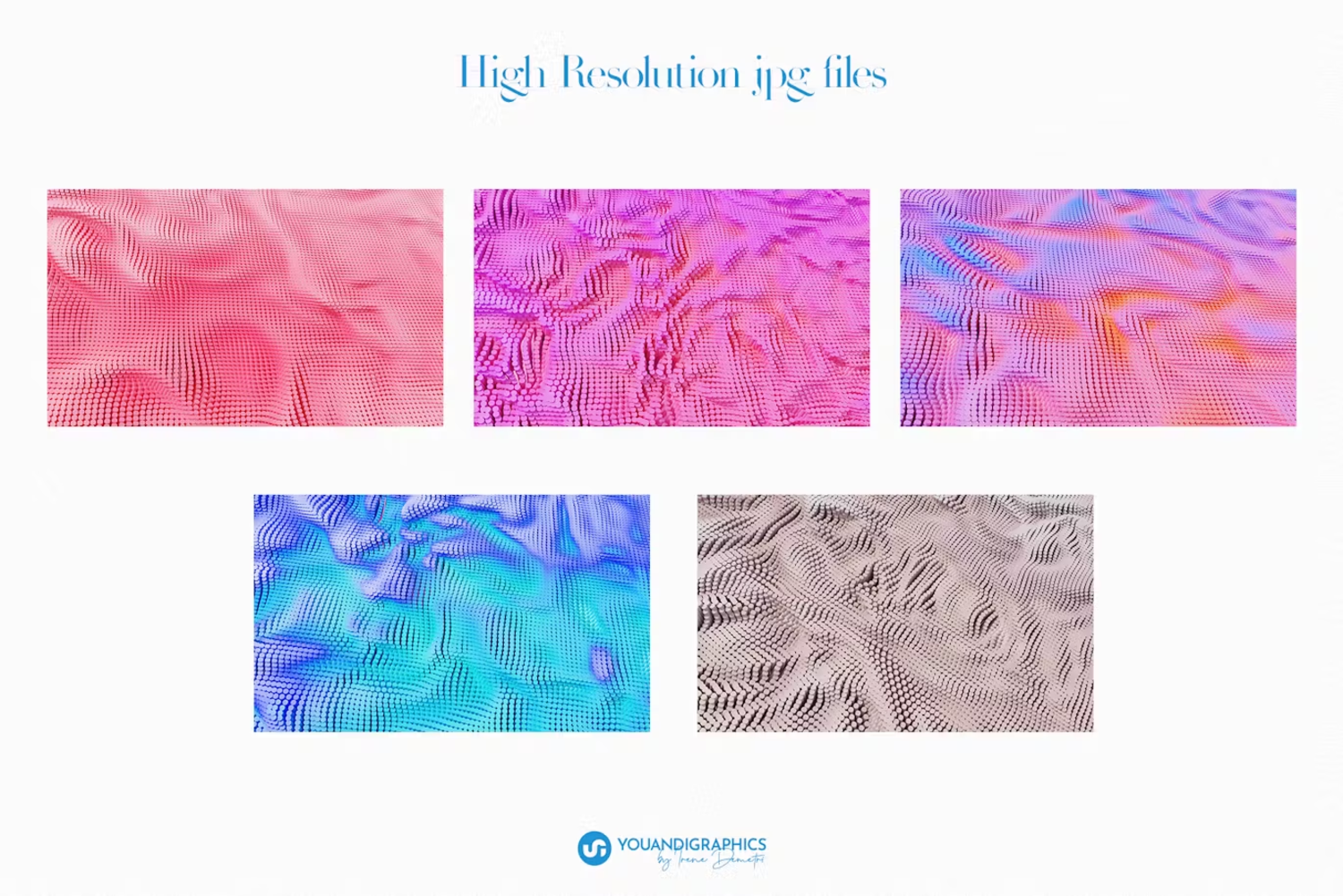 6051 数码艺术3D抽象波浪背景设计素材-Summer Waves Abstract Backgrounds