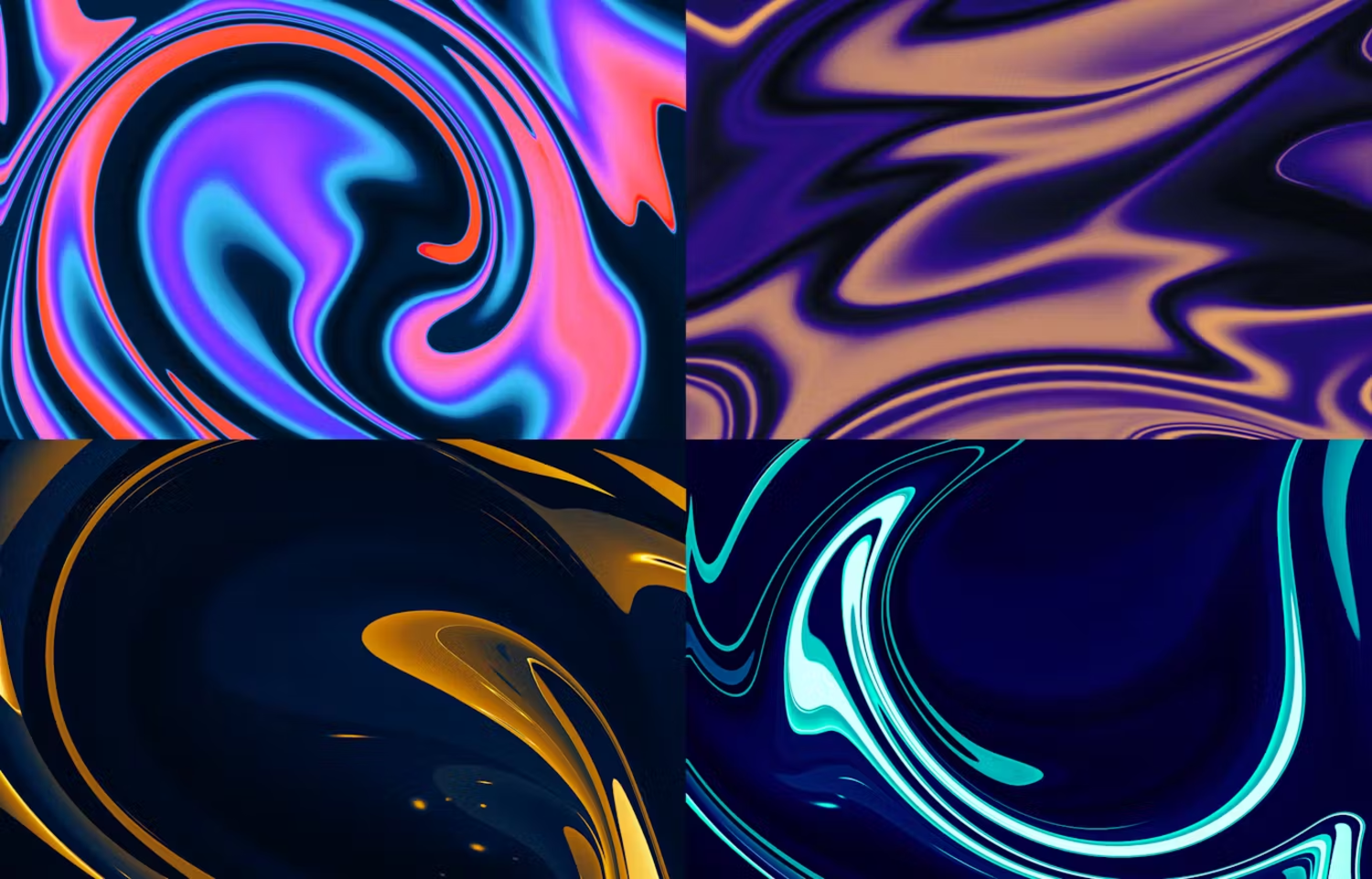 6064 12款生动活泼的液体背景素材-12 Liquid Backgrounds