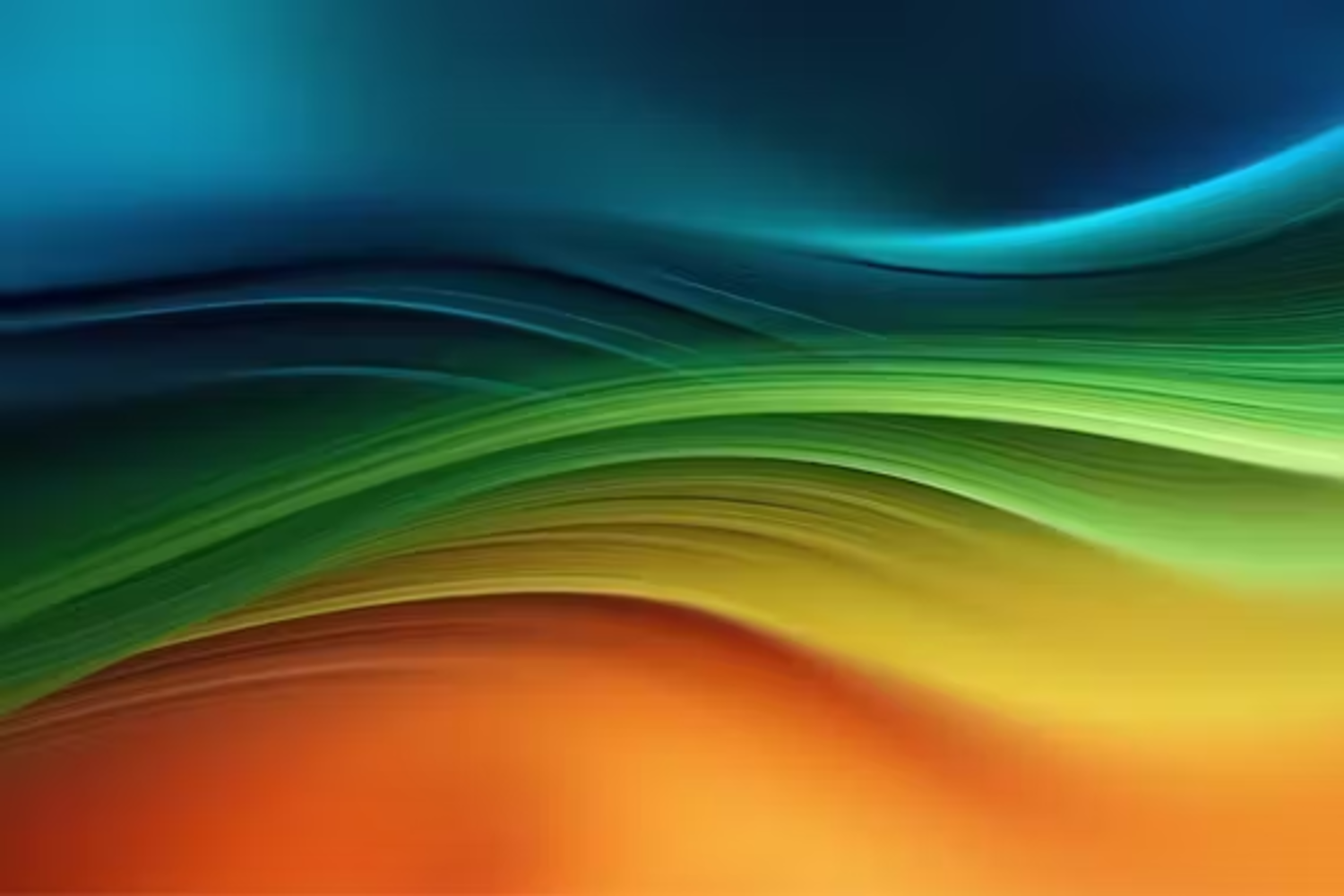 6071 独特风格多彩波浪背景-Multicolored Waves Background Set