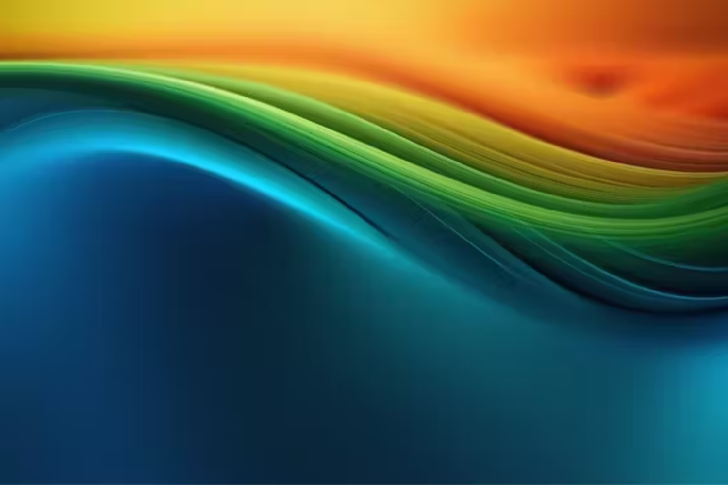 6071 独特风格多彩波浪背景-Multicolored Waves Background Set